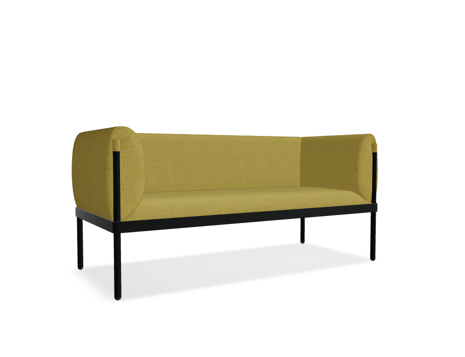 2-seater Sofa low upholstered stilt