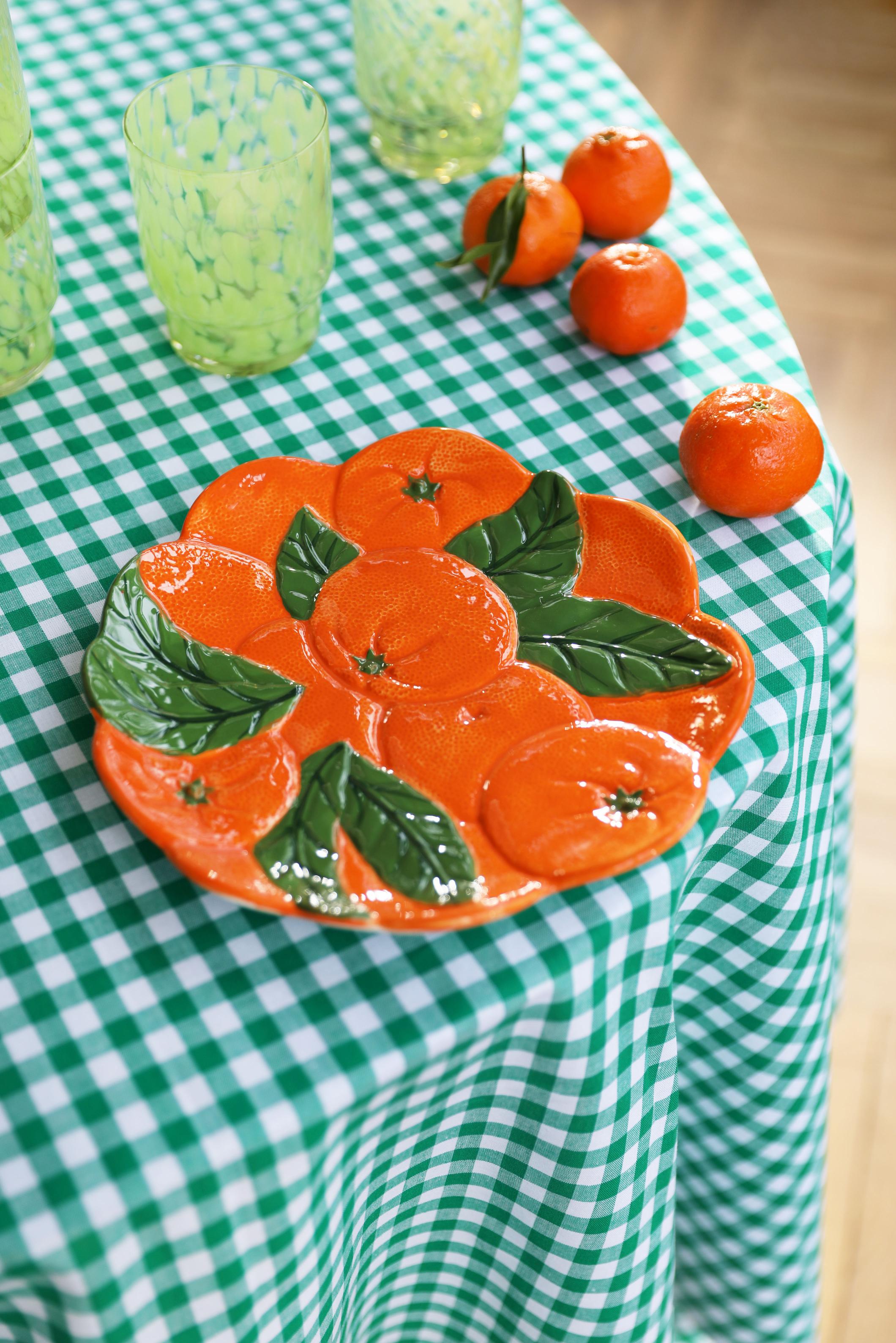 Miska ORANGE oranžová so zelenou