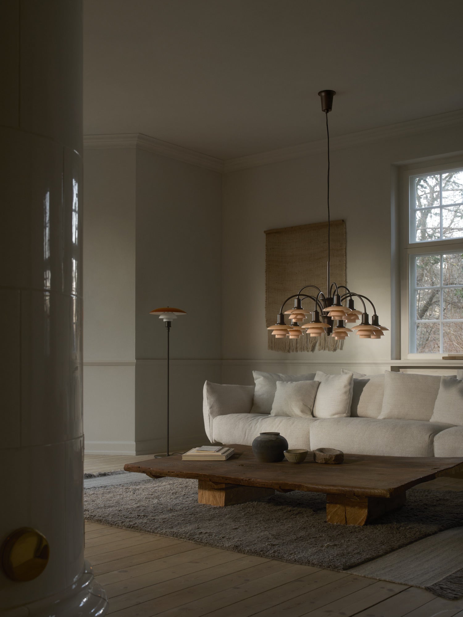 Podlahová lampa PH 3½-2½ jantárová