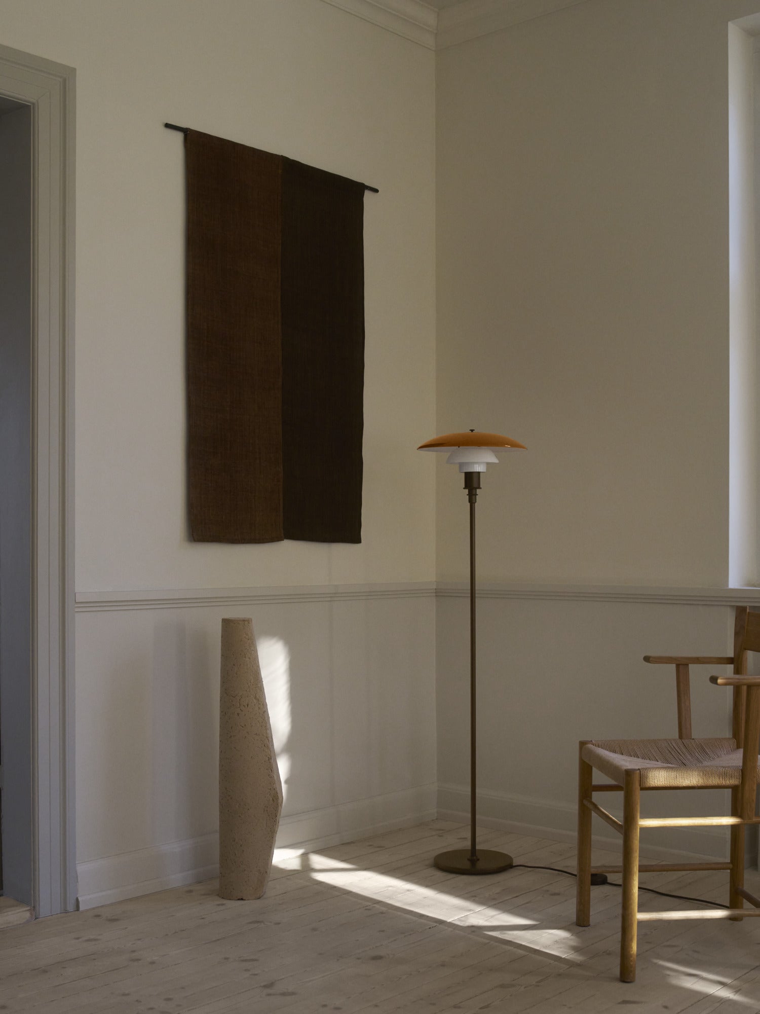 Podlahová lampa PH 3½-2½ jantárová