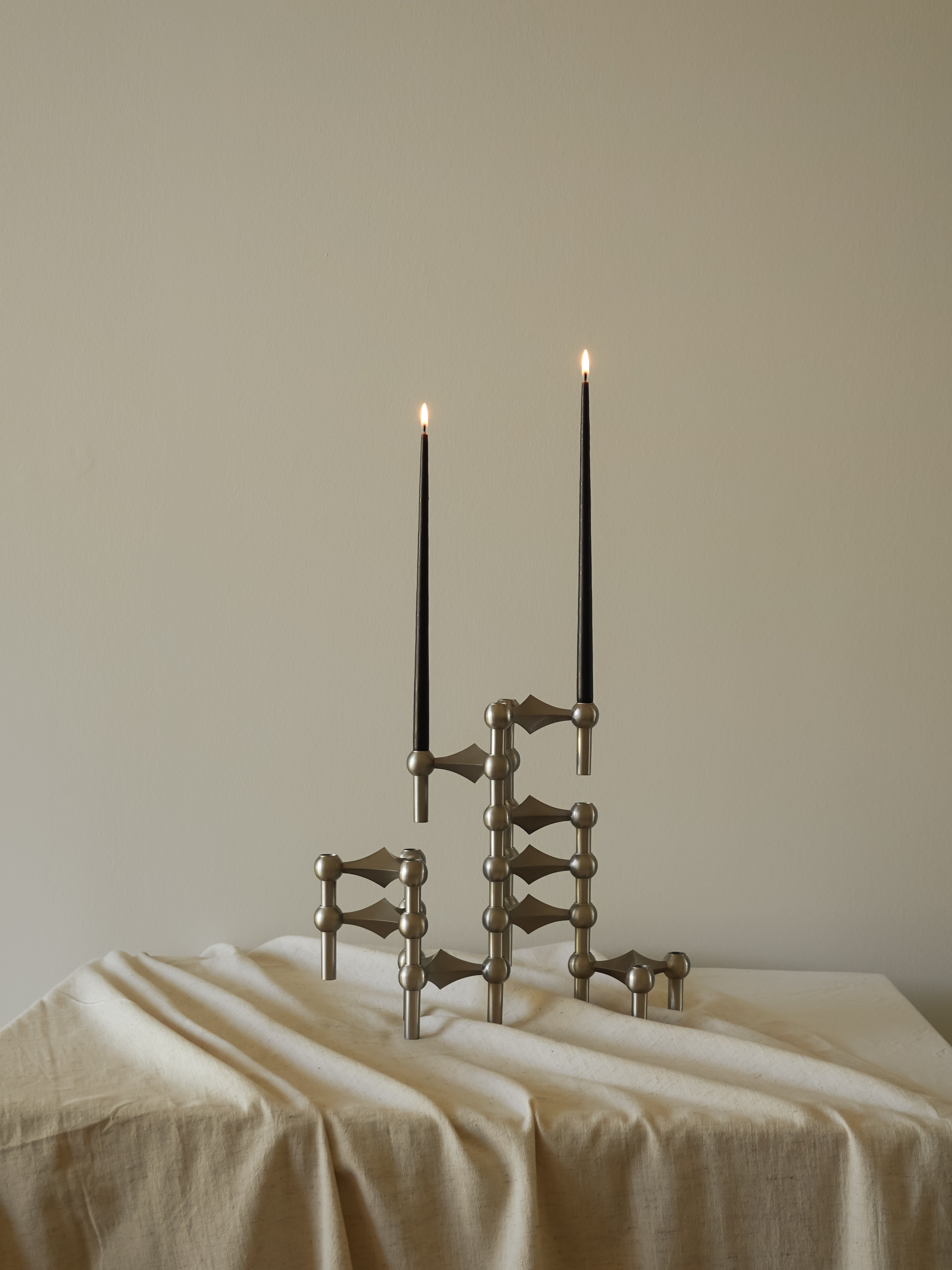 Súprava svietnikov STOFF NAGEL brúsený chróm