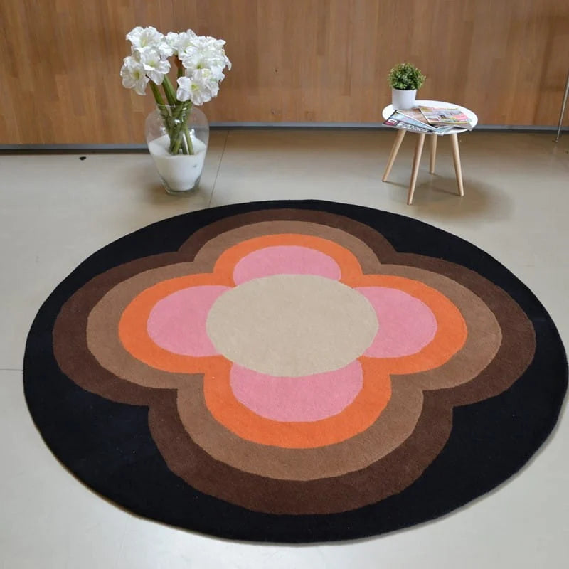 Round rug SUNFLOWER pink