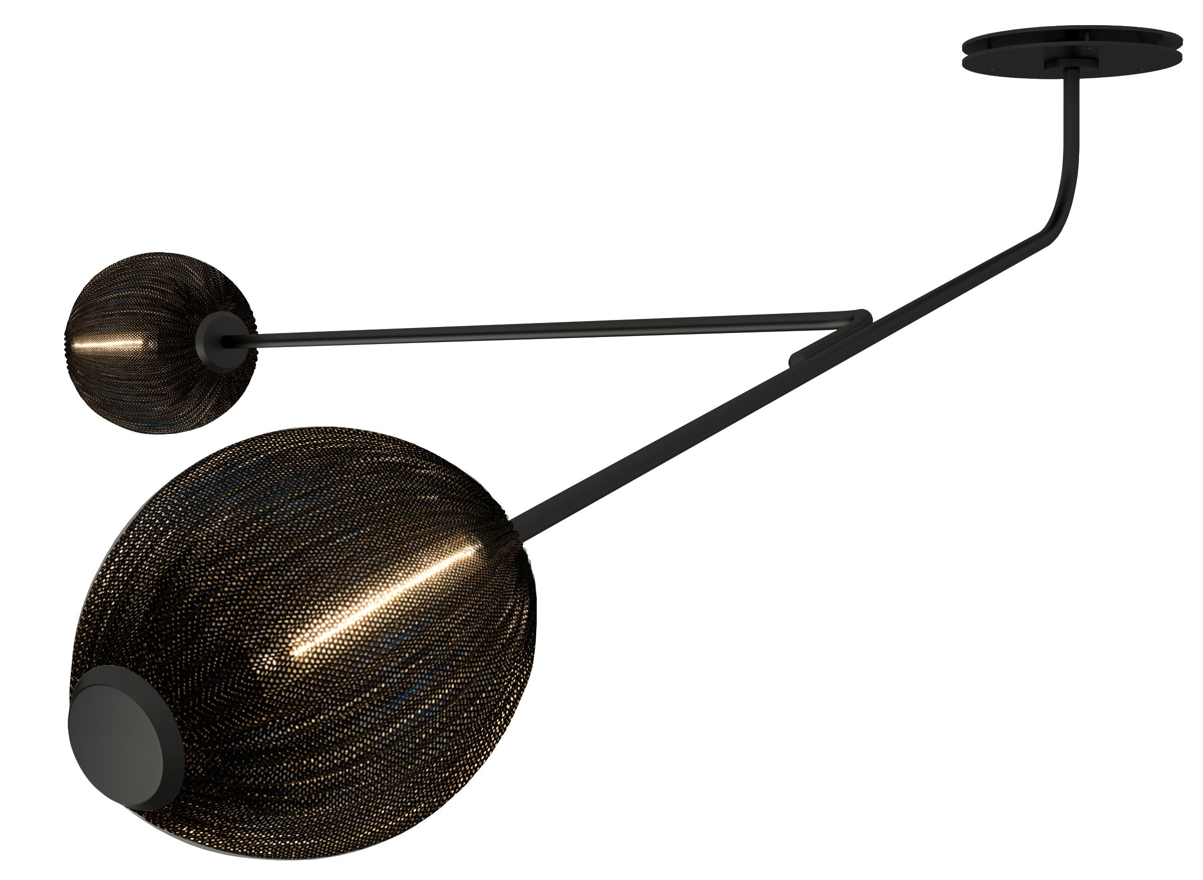 Nástenná lampa SATELLITE čierna