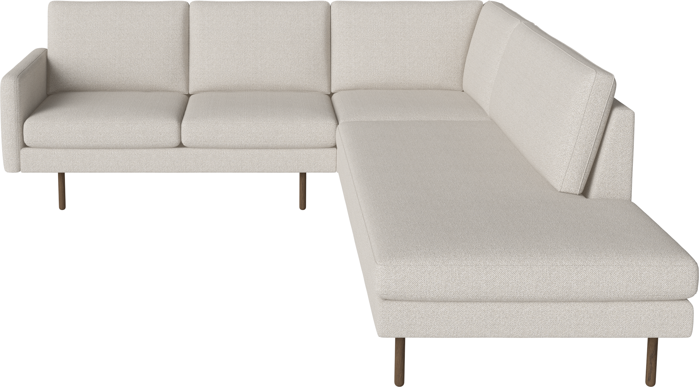 Rohová sedačka otvorená pravostranná SCANDINAVIA REMIX tmavý podstavec