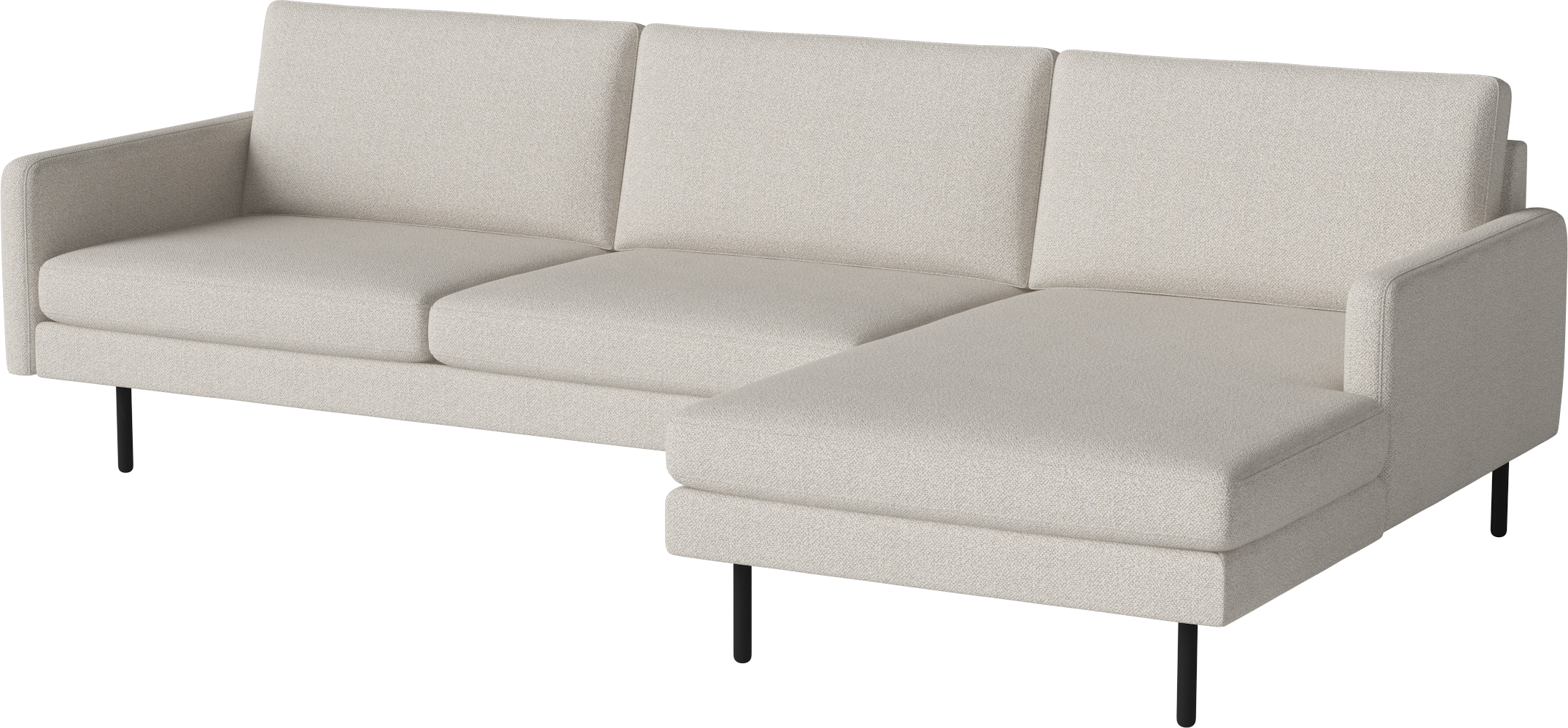 Pravostranný rohový gauč SCANDINAVIA REMIX čierny podstavec