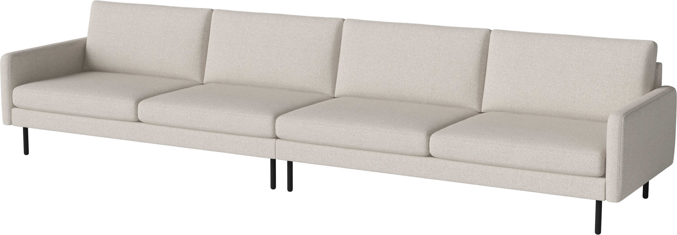 5-person sofa Scandinavia Remix base of black oak wood