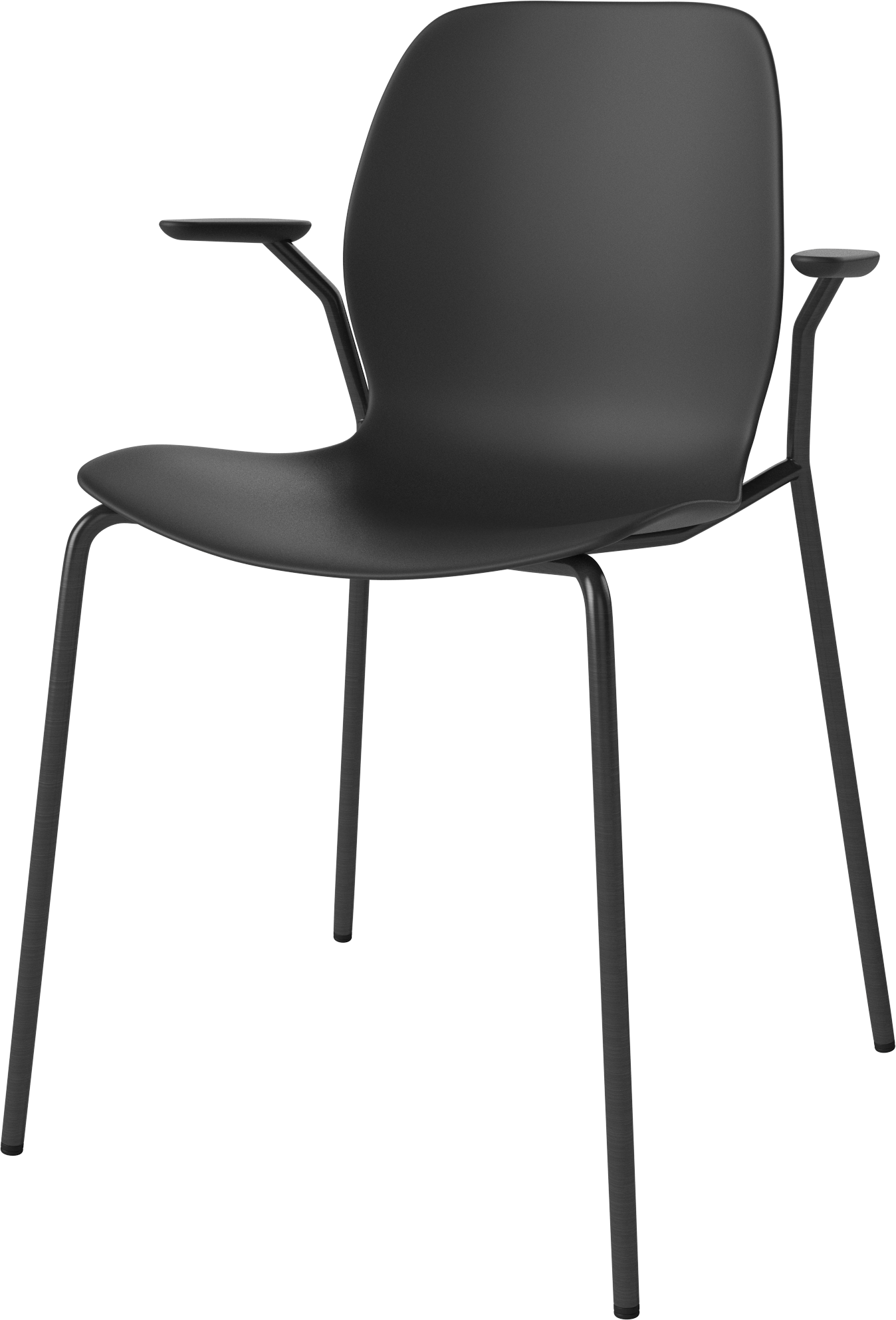 Seed black chair with a black base