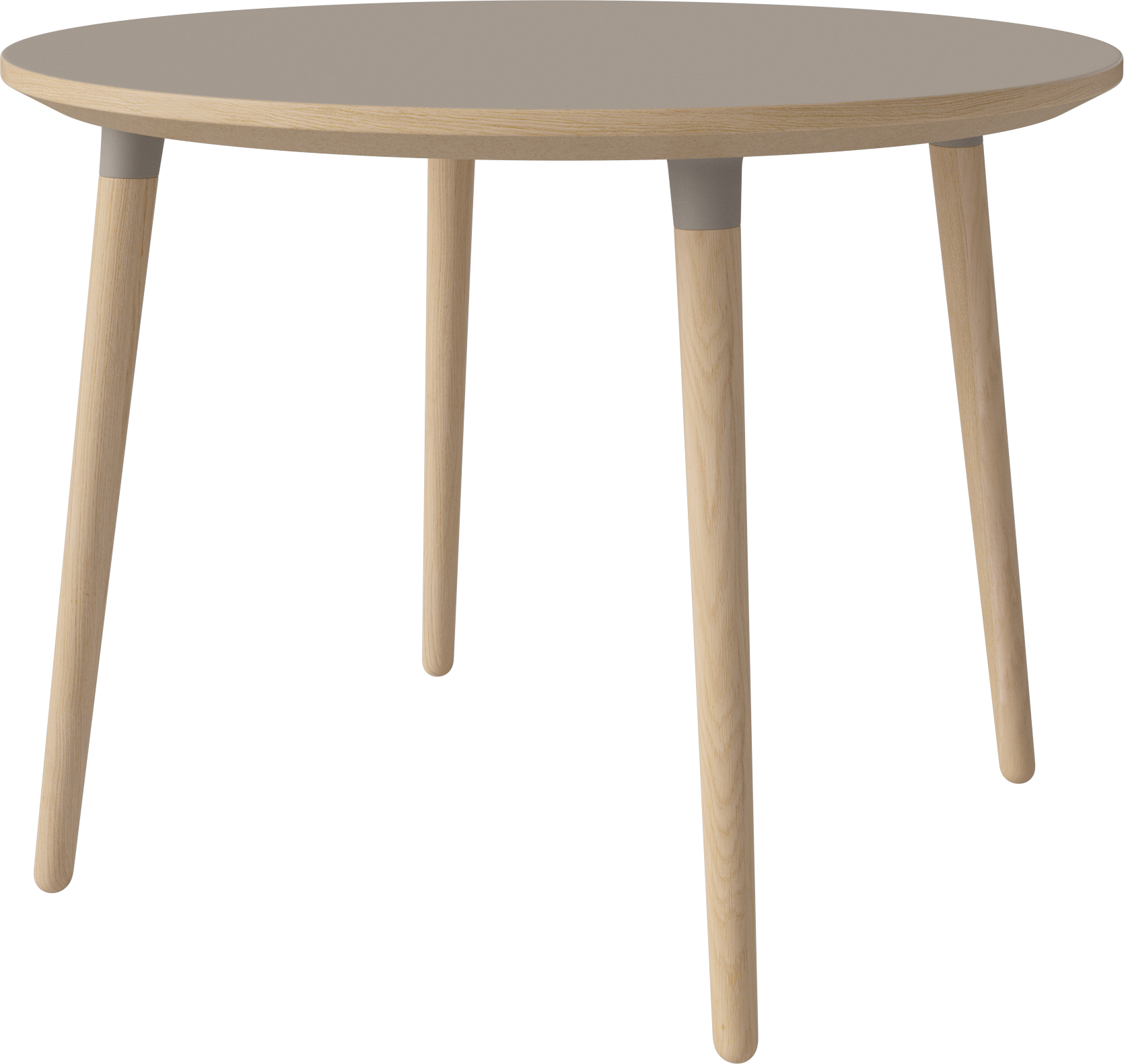Okrúhly stôl SEED bielený dubový dyha