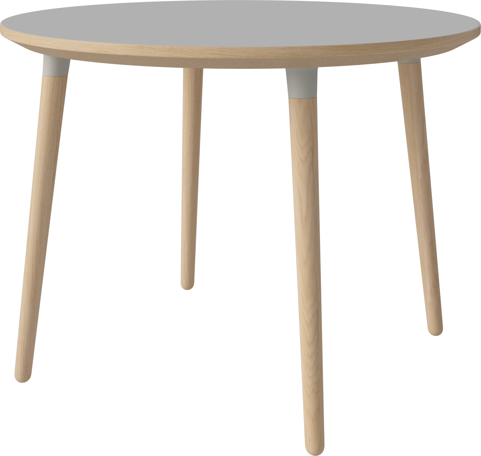 Okrúhly stôl SEED bielený dubový dyha