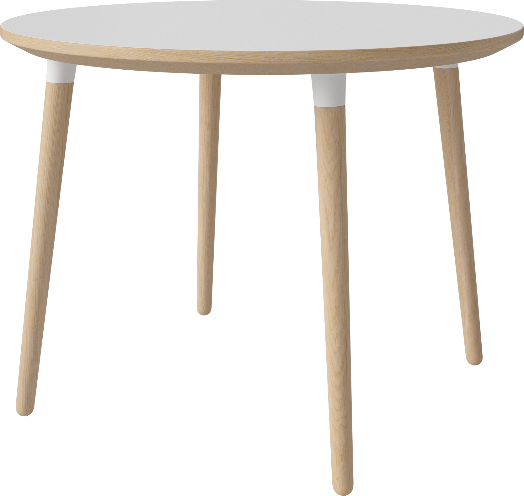 Okrúhly stôl SEED bielený dubový dyha