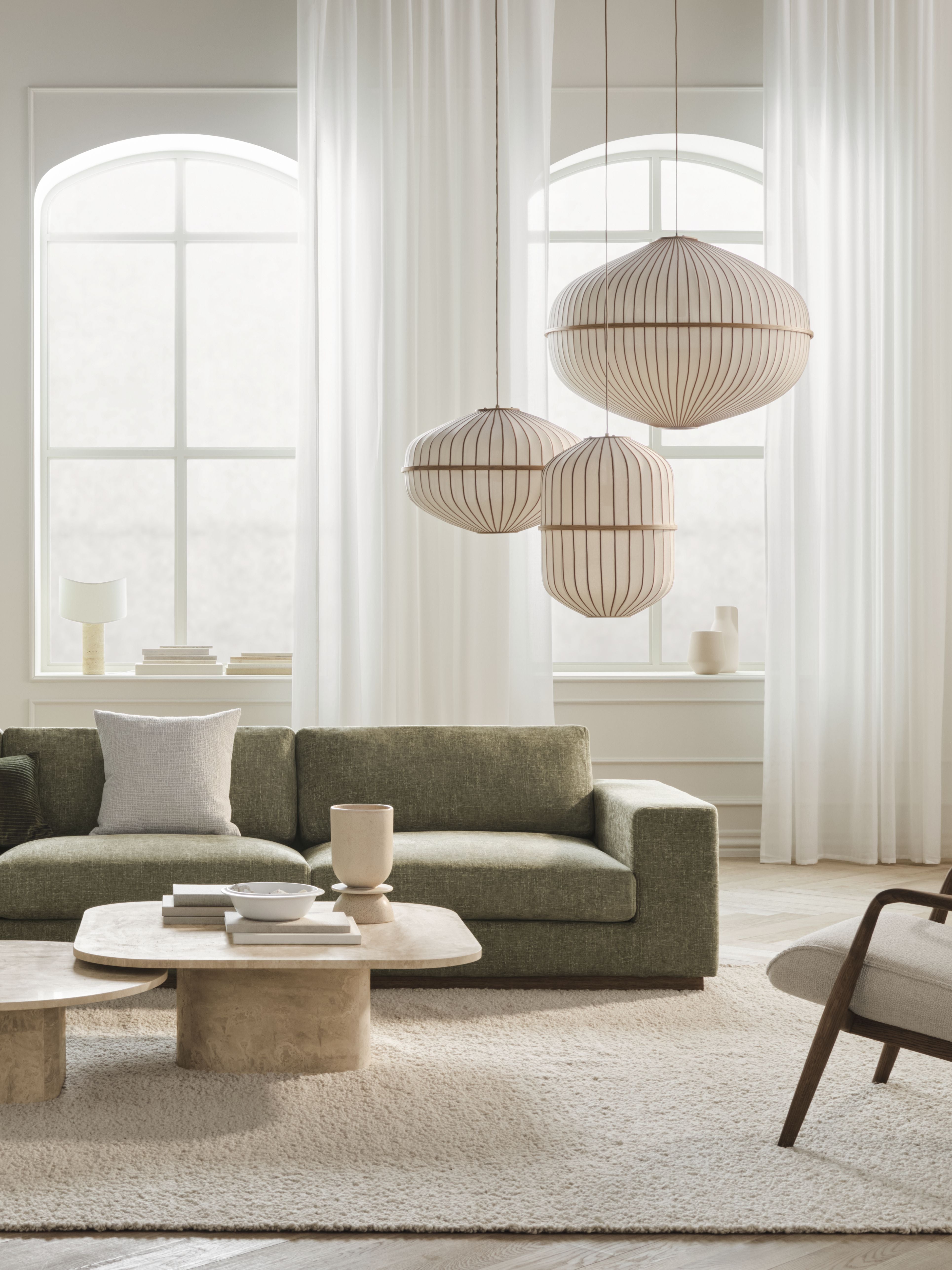 Lucén beige hanging lamp