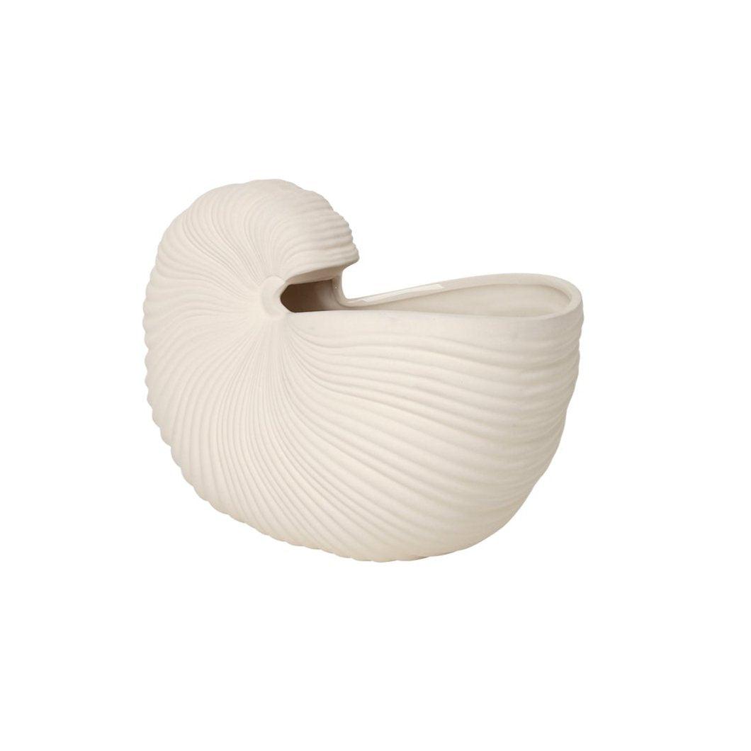 Váza SHELL POT zlomená biela