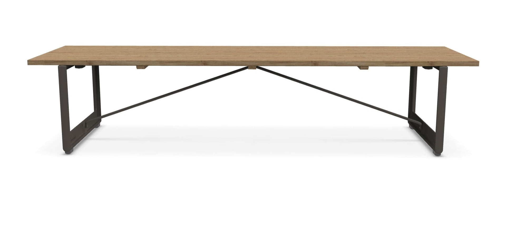 BRUT bench in oak wood with an anthracite base