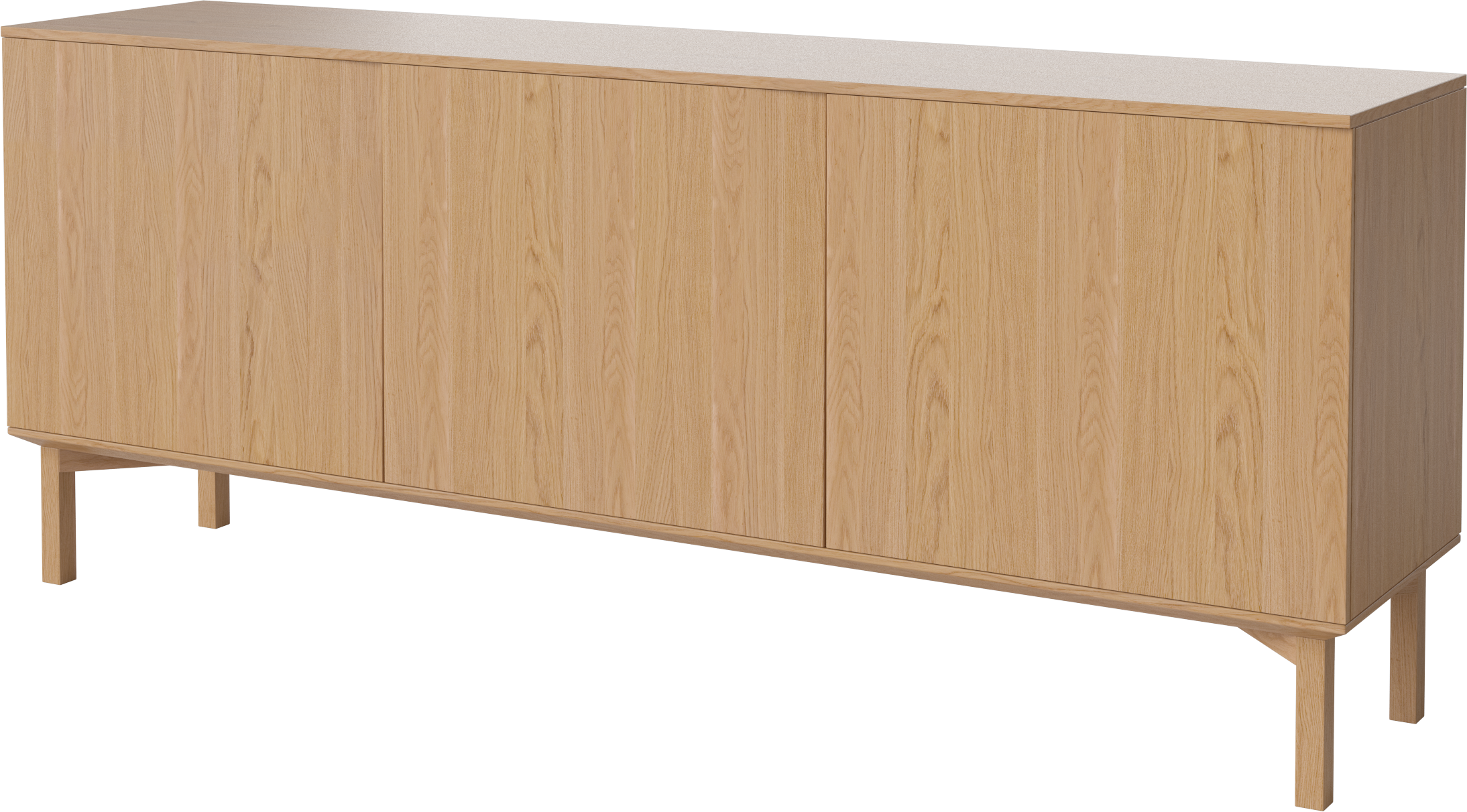 Kredenc SILENT dubové drevo s drevenou základňou