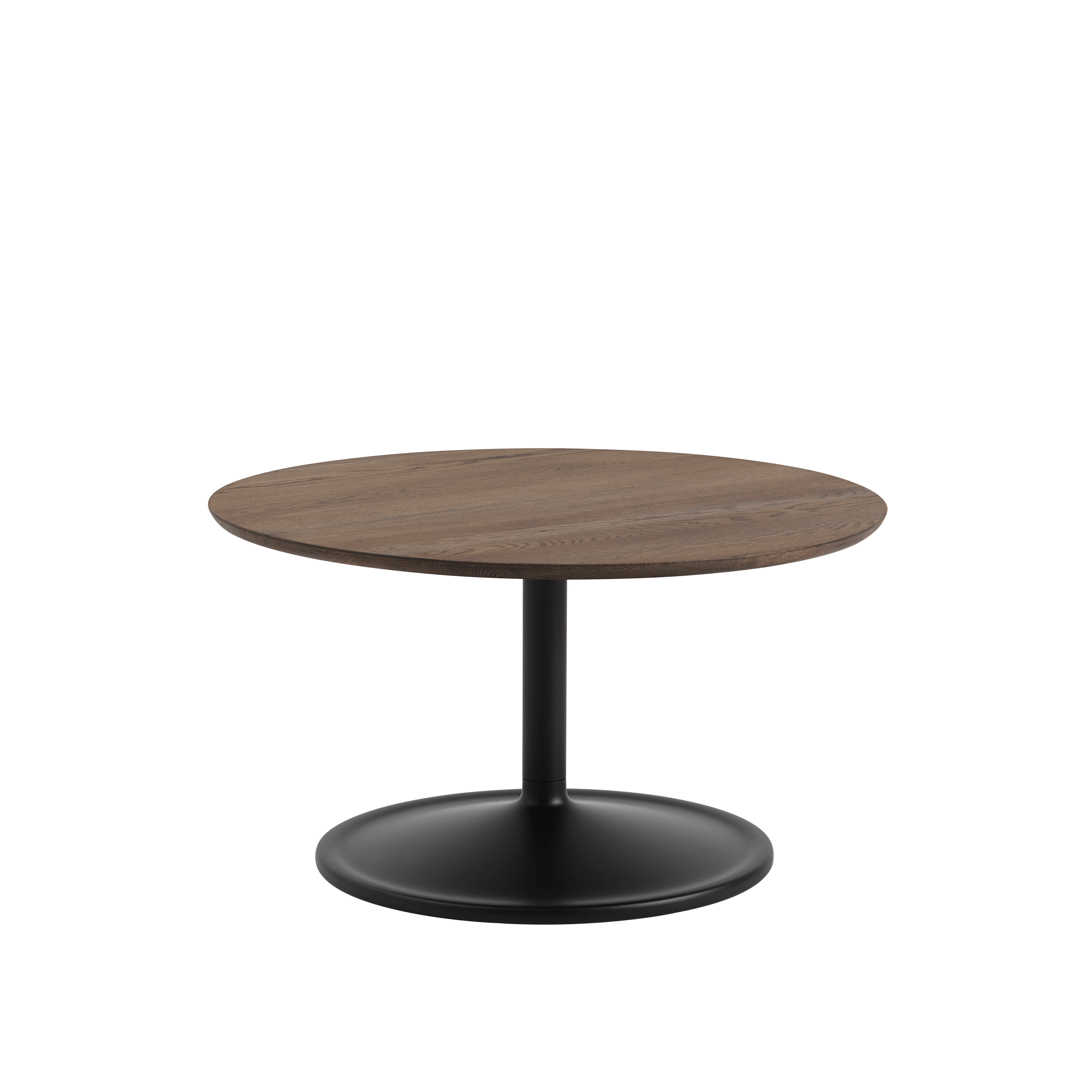 SOFT coffee table dark oak wood with black base
