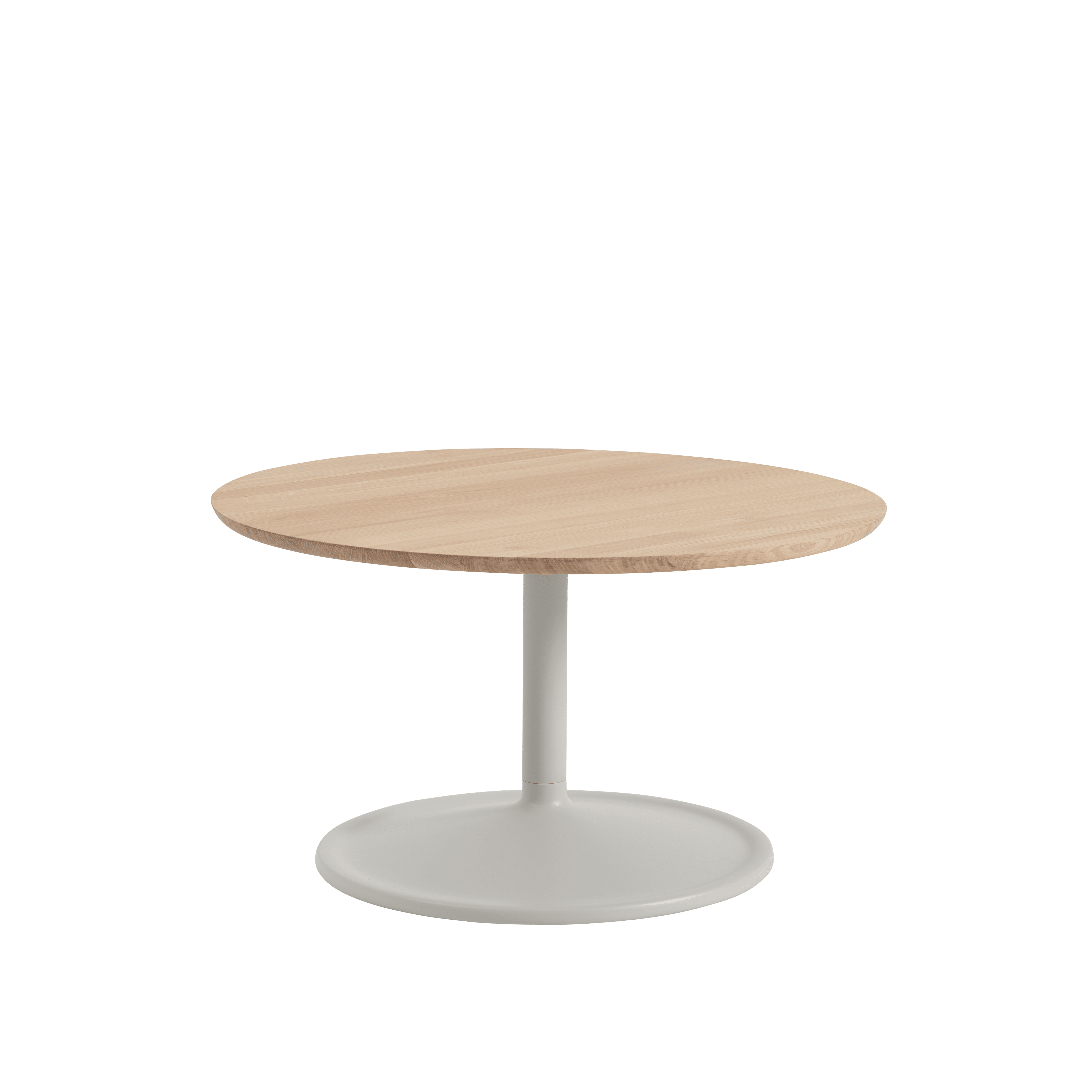 SOFT coffee table in oak wood with a light gray base