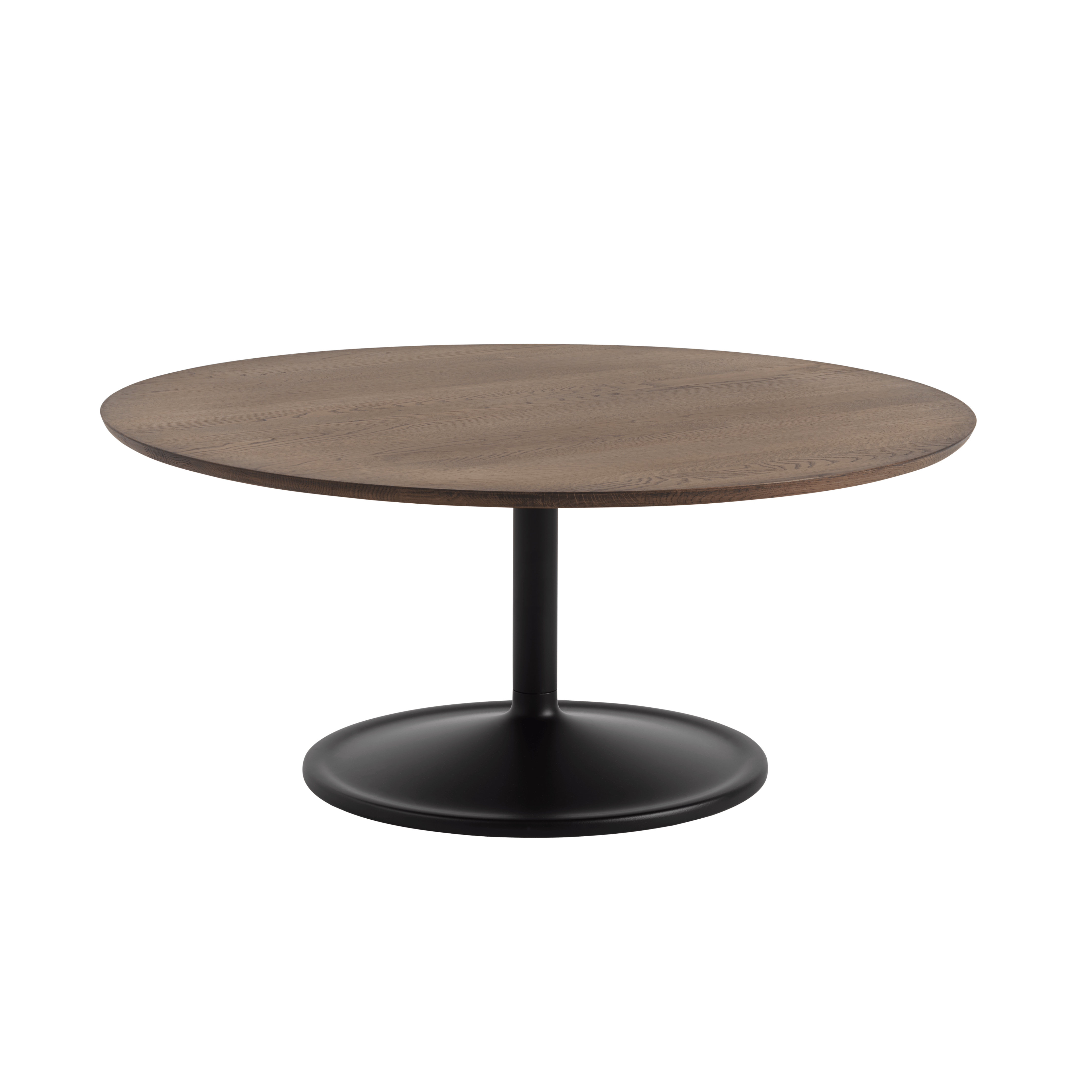 SOFT coffee table dark oak wood with black base