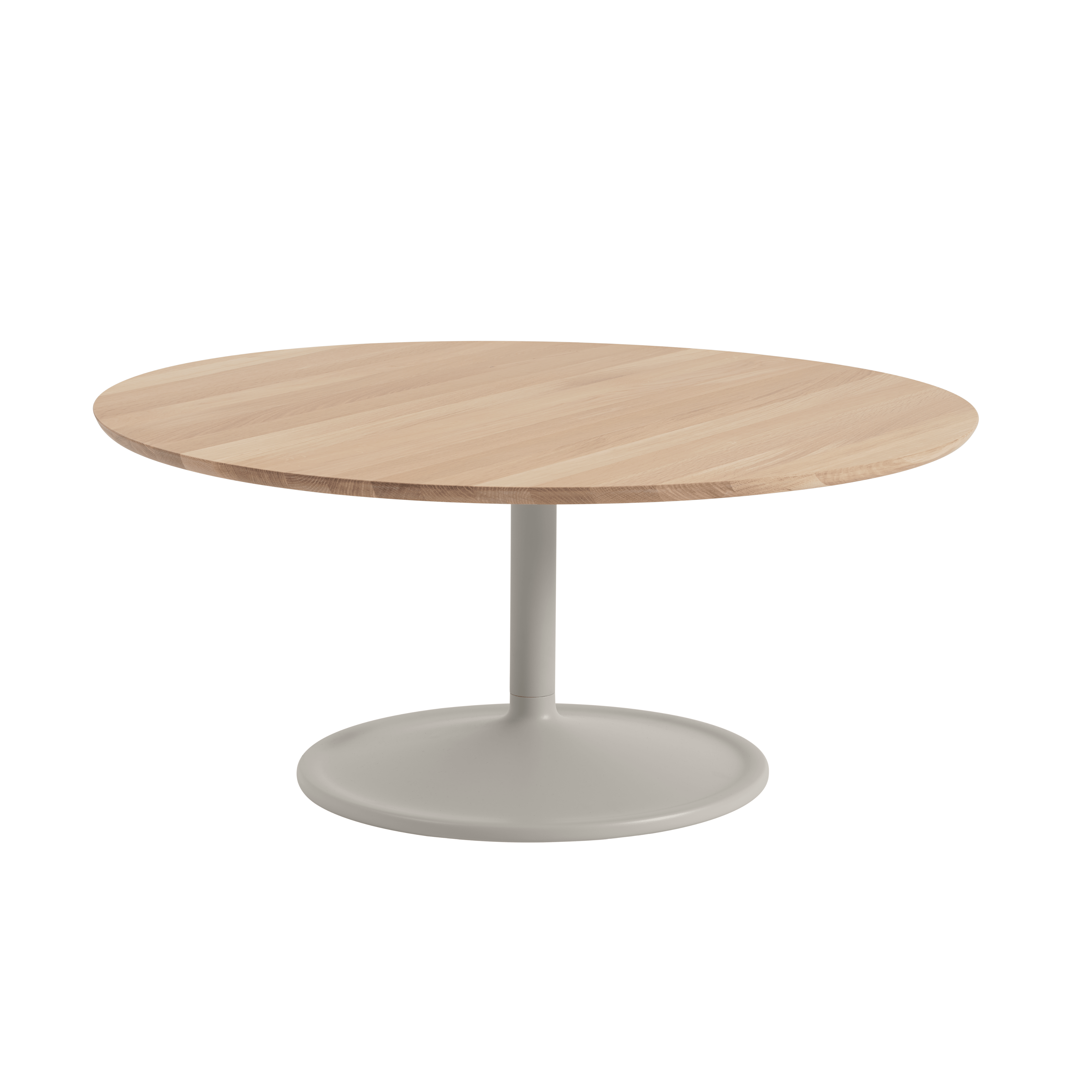 SOFT coffee table in oak wood with a light gray base