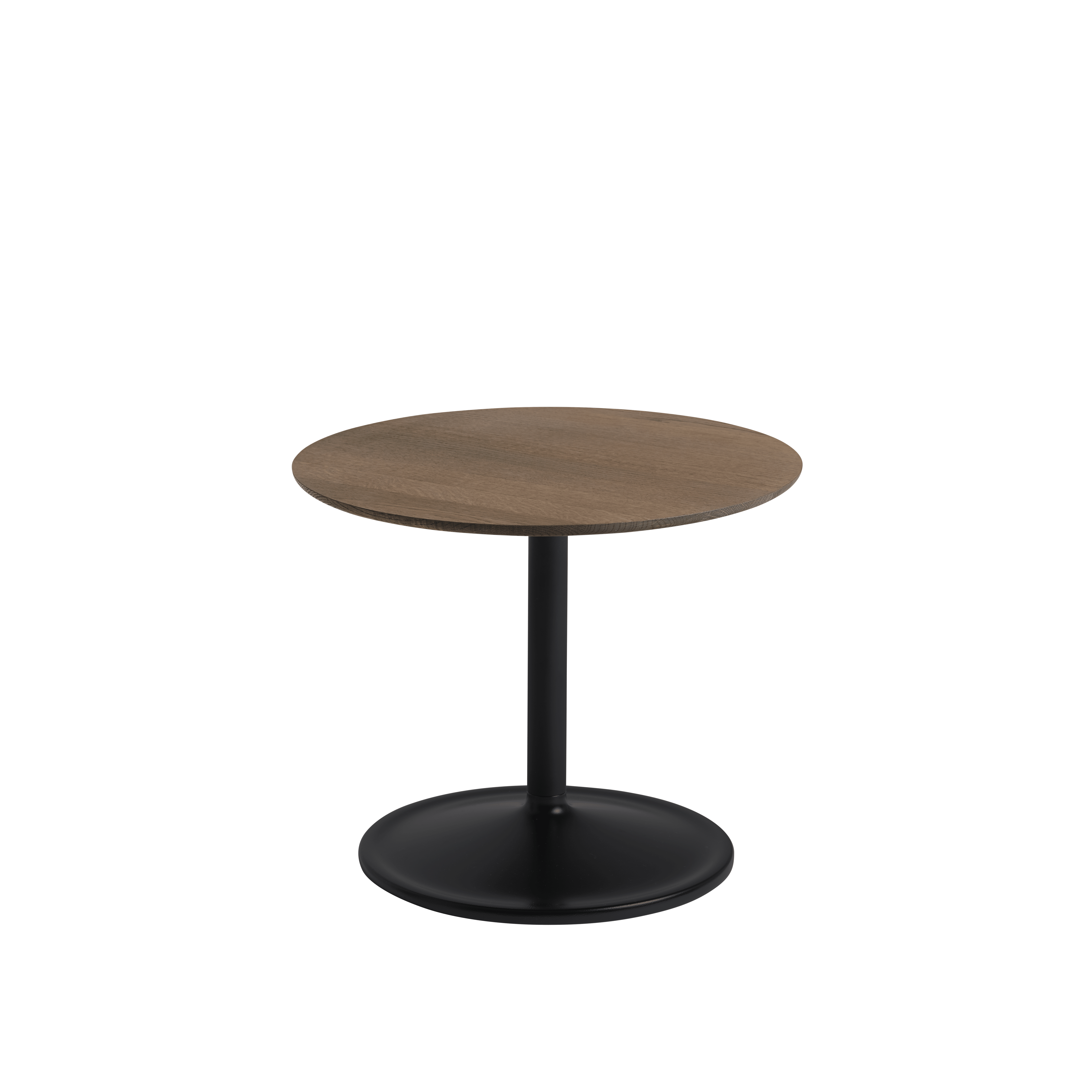 SOFT Side Table dark oak wood with black base