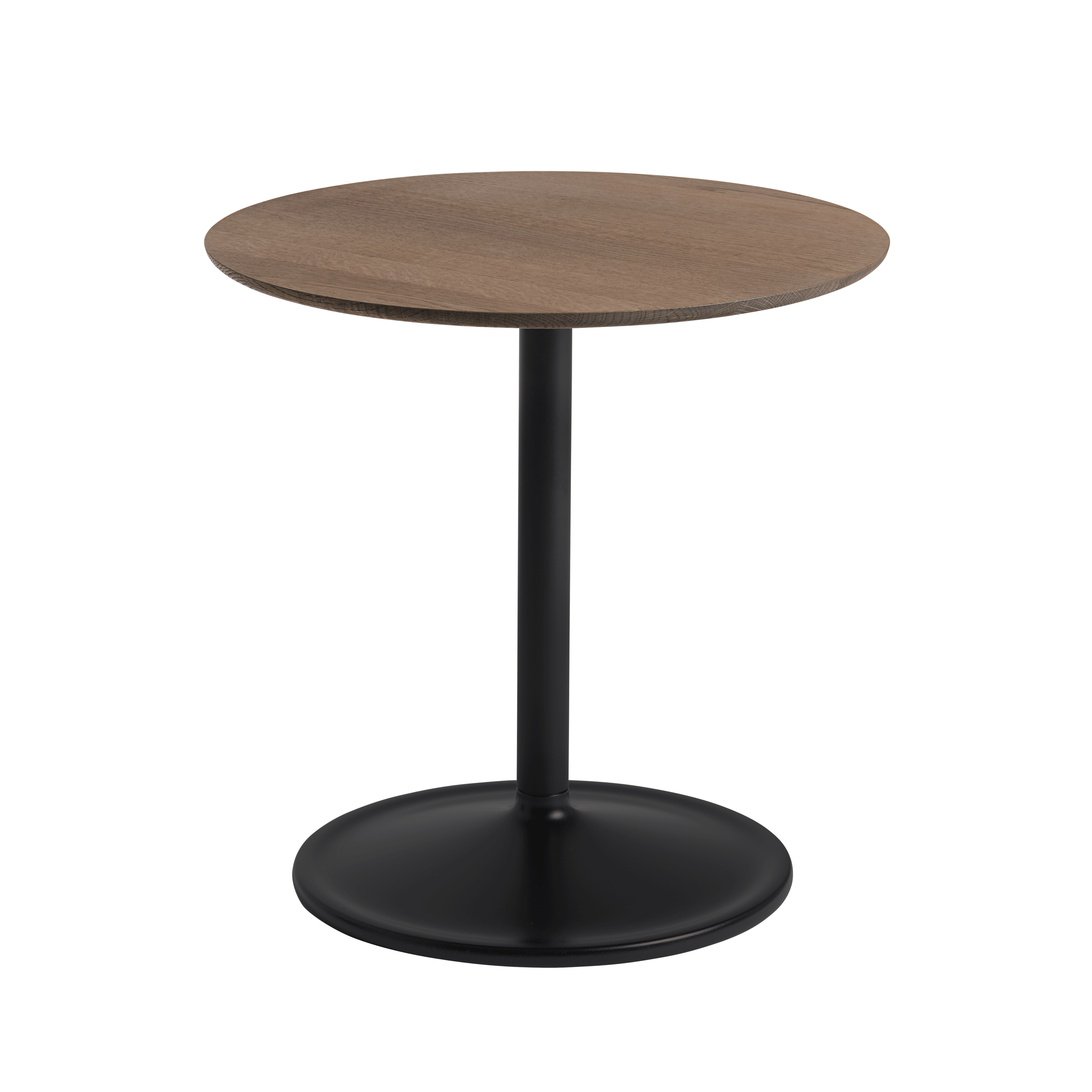 SOFT Side Table dark oak wood with black base