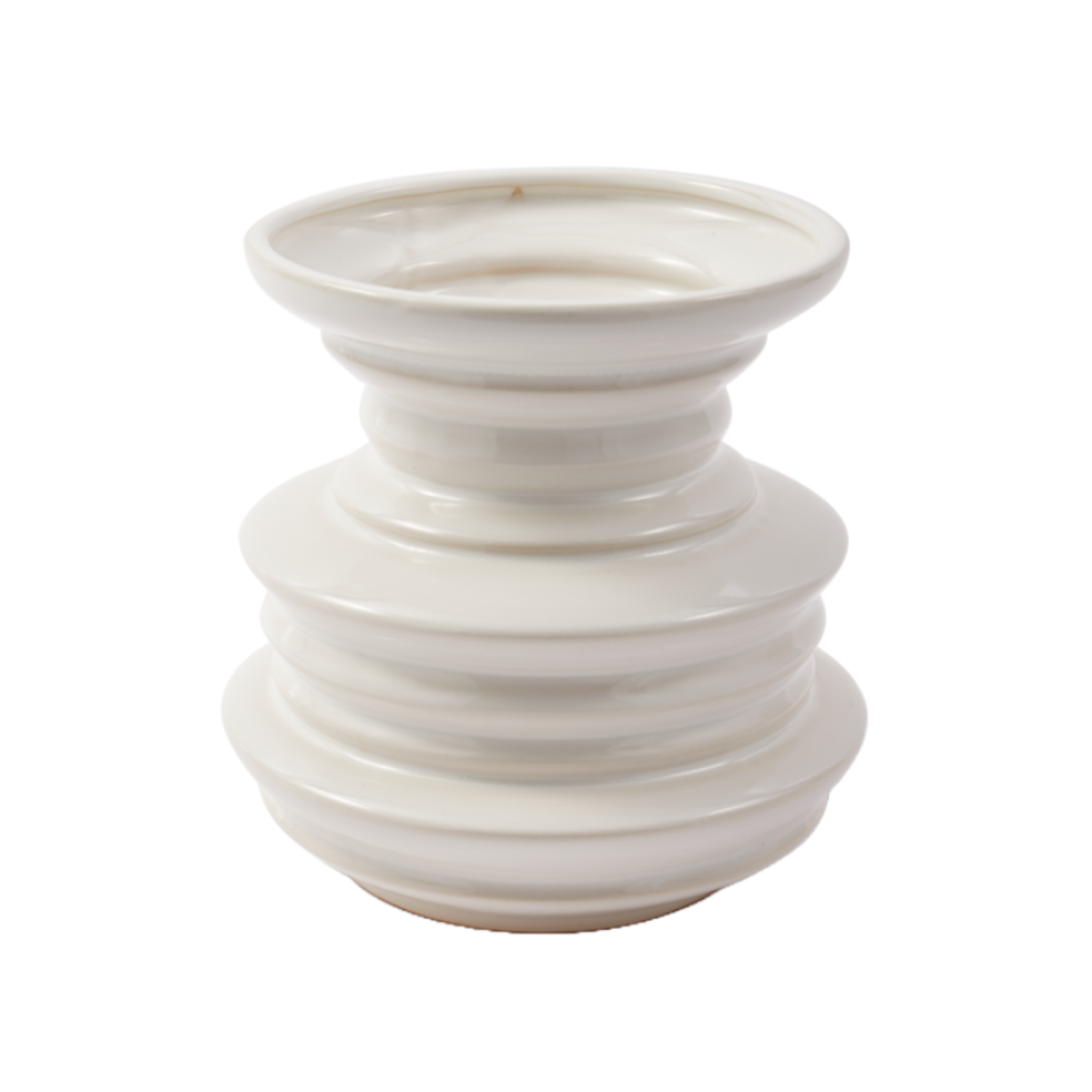 STACKED PLATES vase white