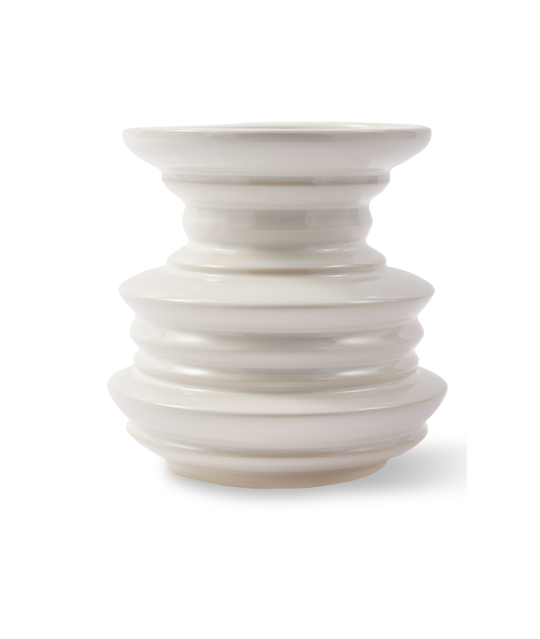 STACKED PLATES vase white