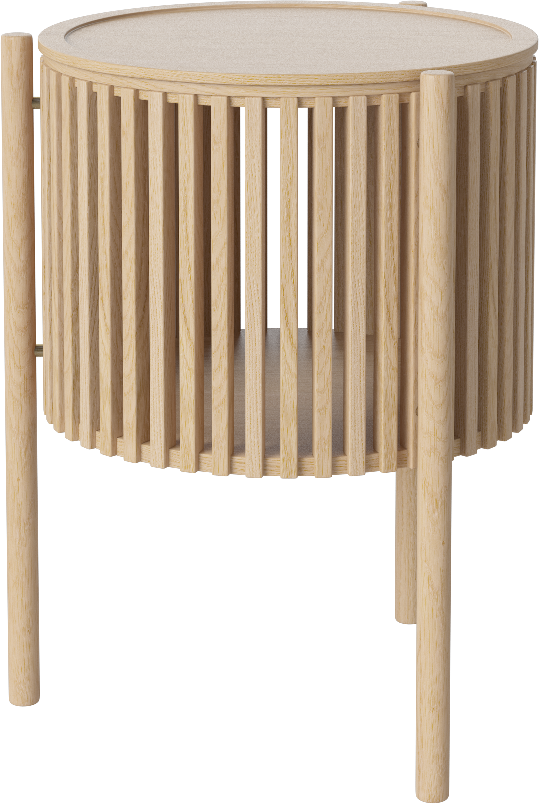 Bočný stolík STORY z bieleného dubového dreva