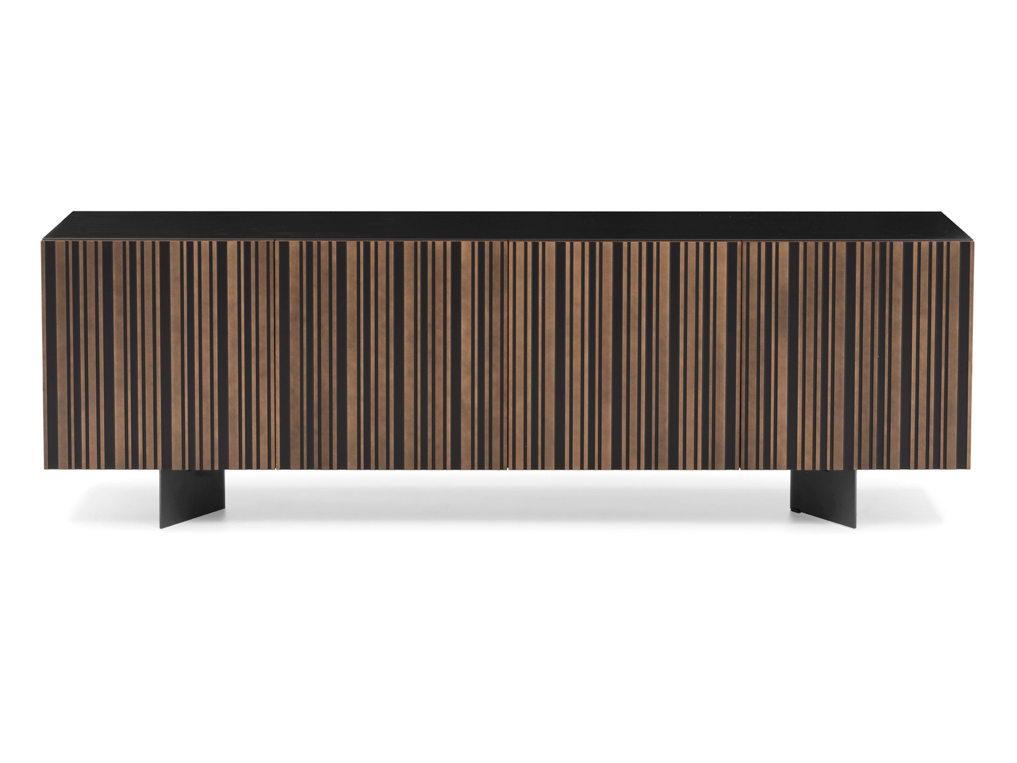 STRIPES chest of drawers black with brown