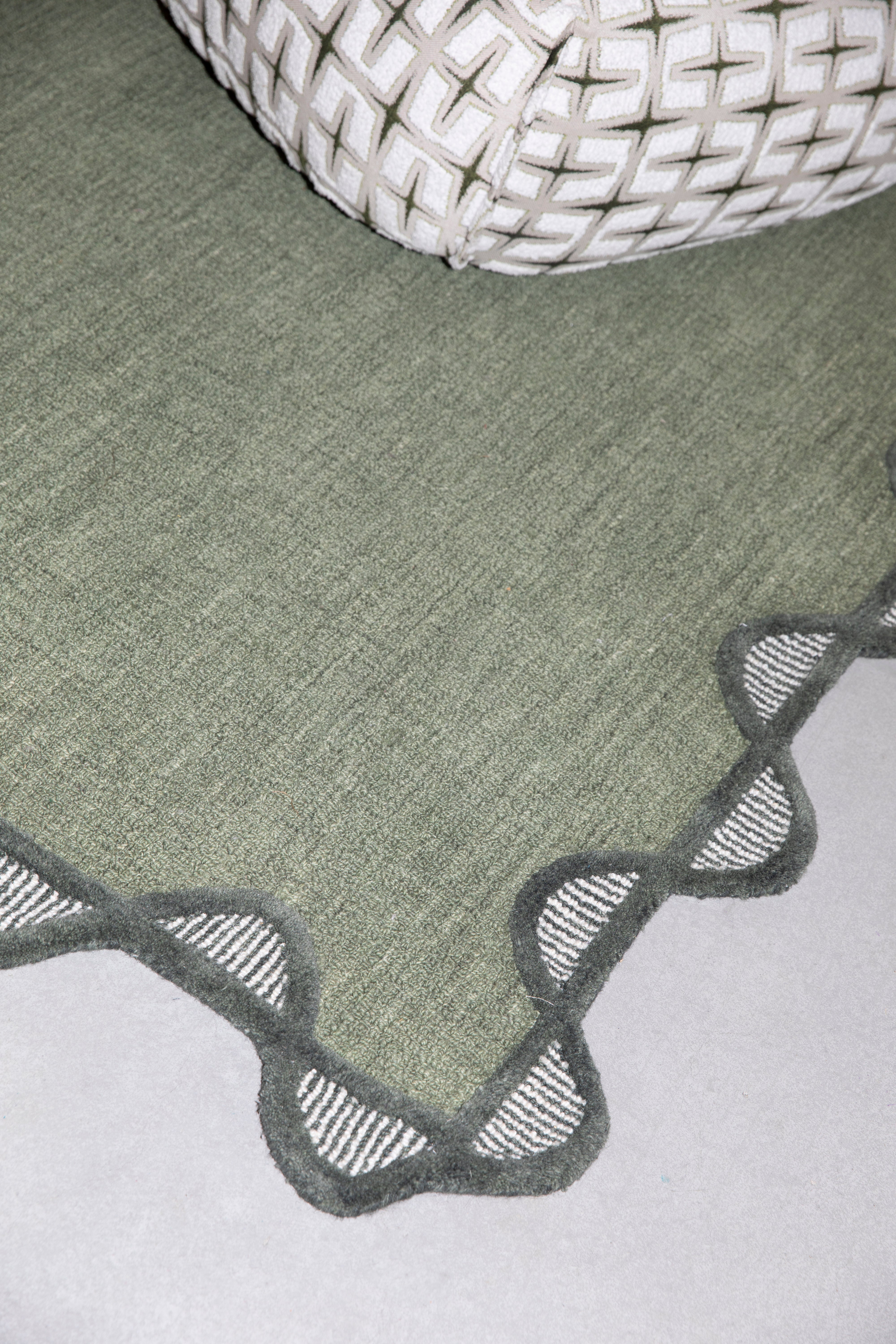 SUGAR LINES Green Rug