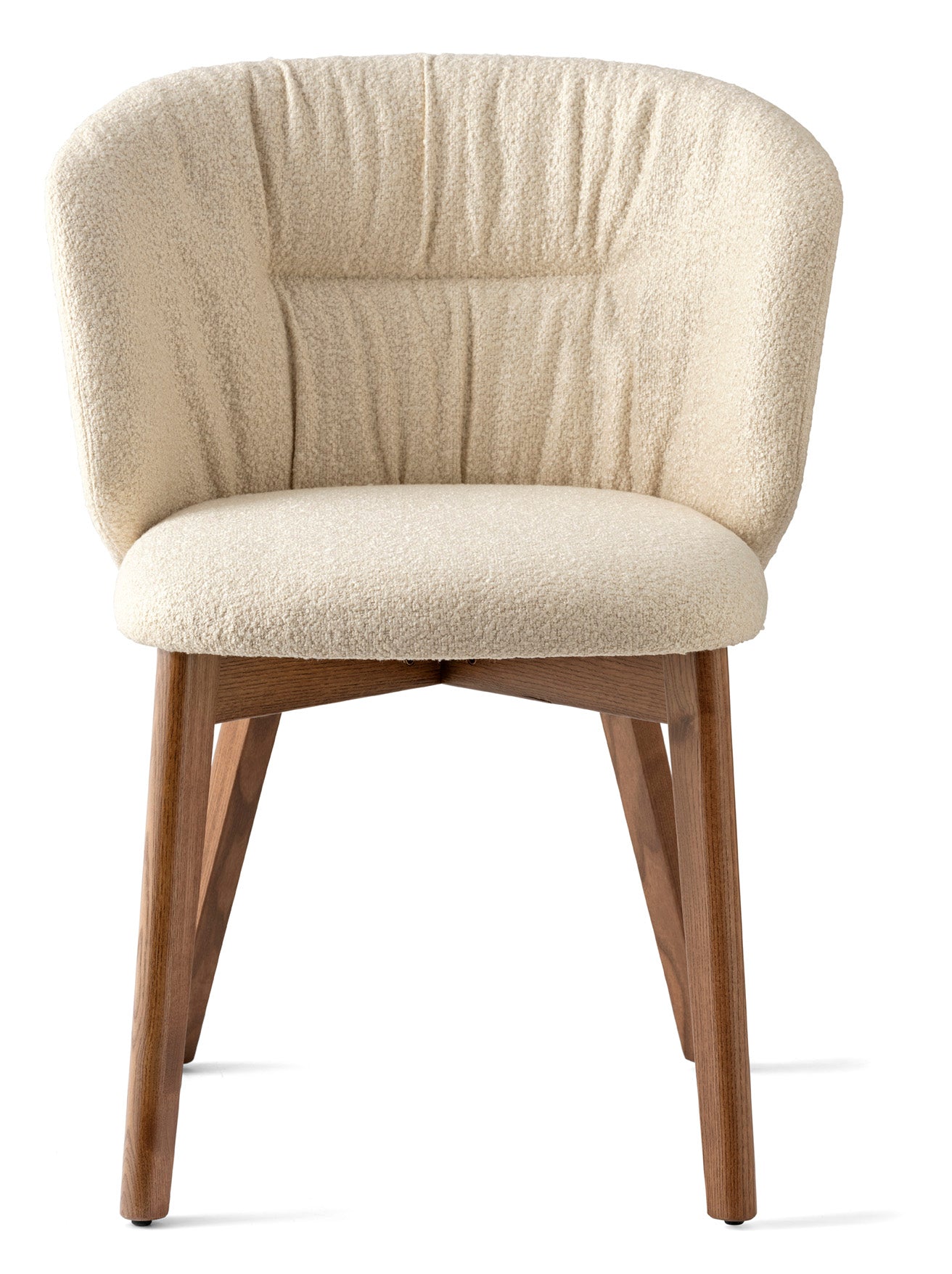 SWEEL upholstered chair with walnut base