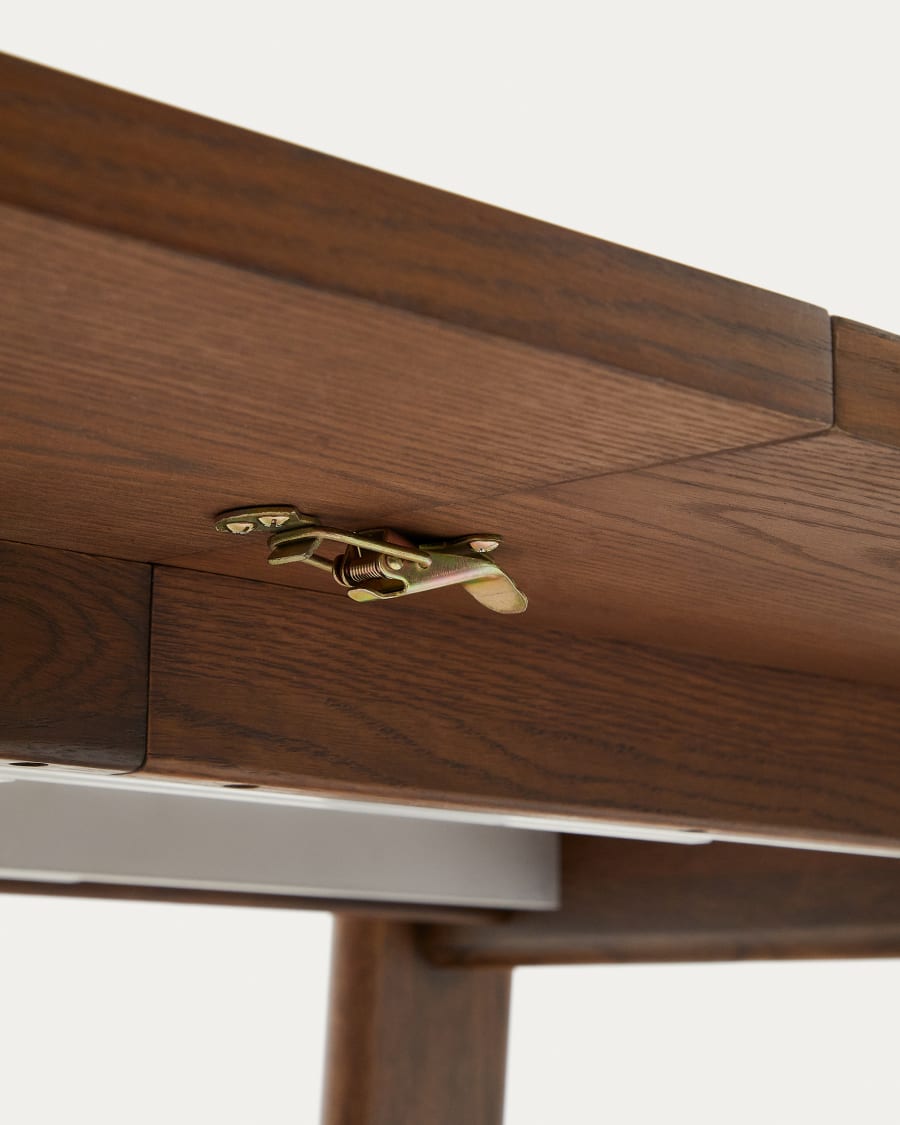 Rozkladací stôl ARLEN z dubového dyhy s orechovým povrchom