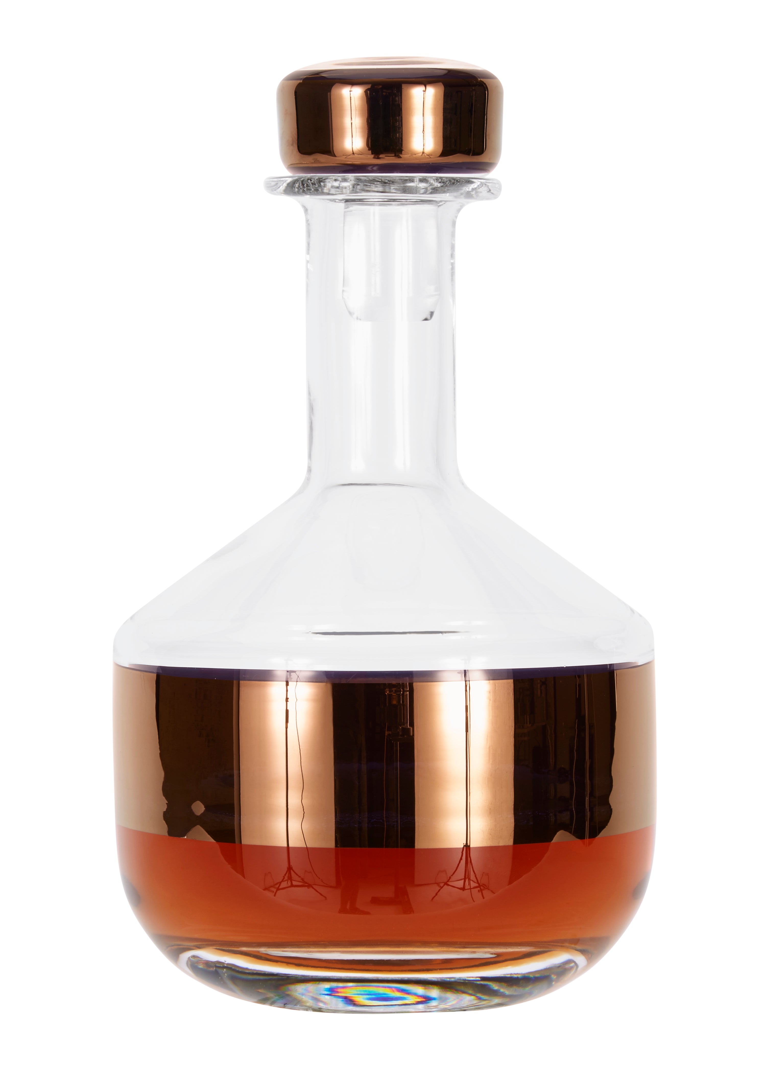 Sklenená karafa TANK medená