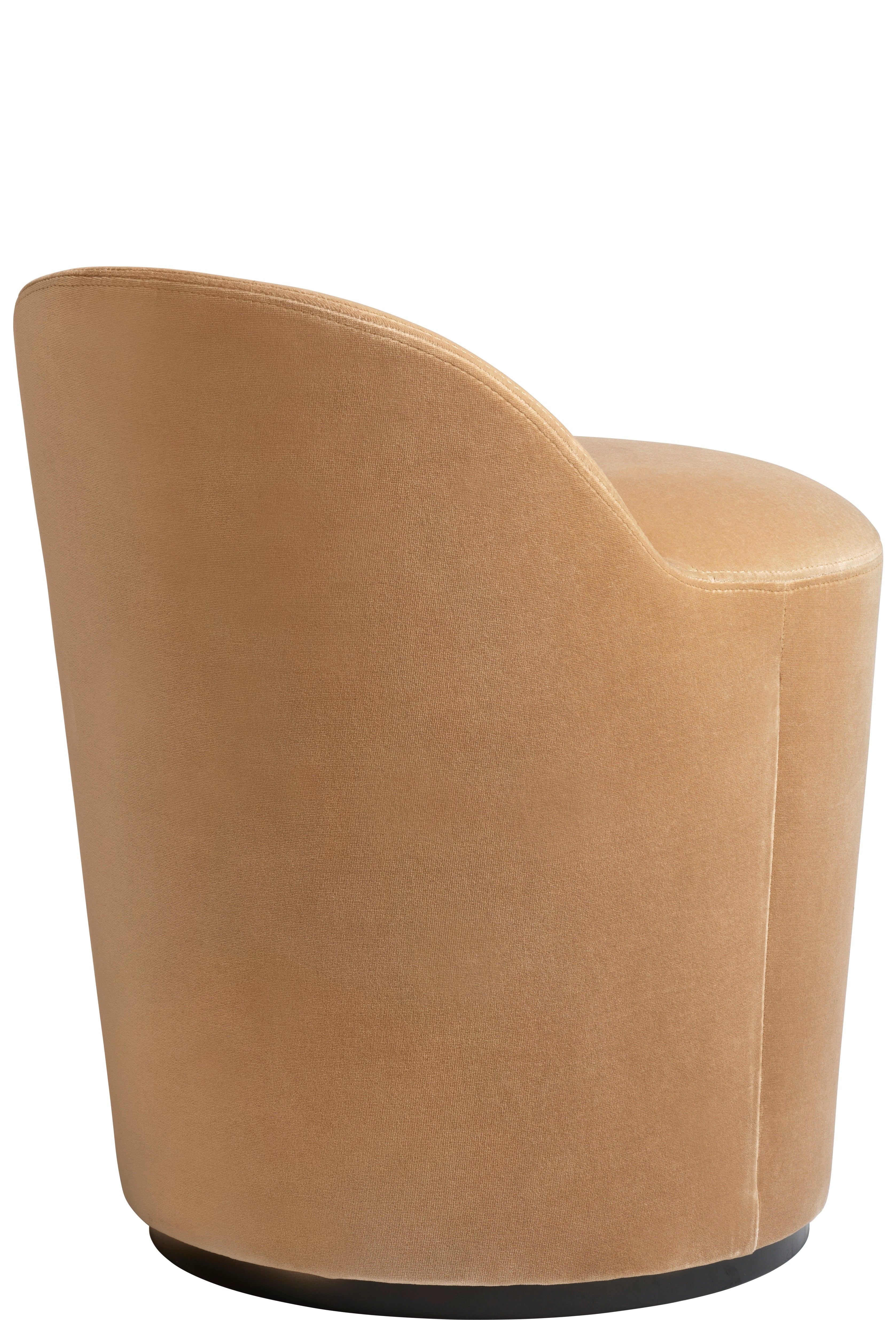 Upholstered pouf TAIL with a black base