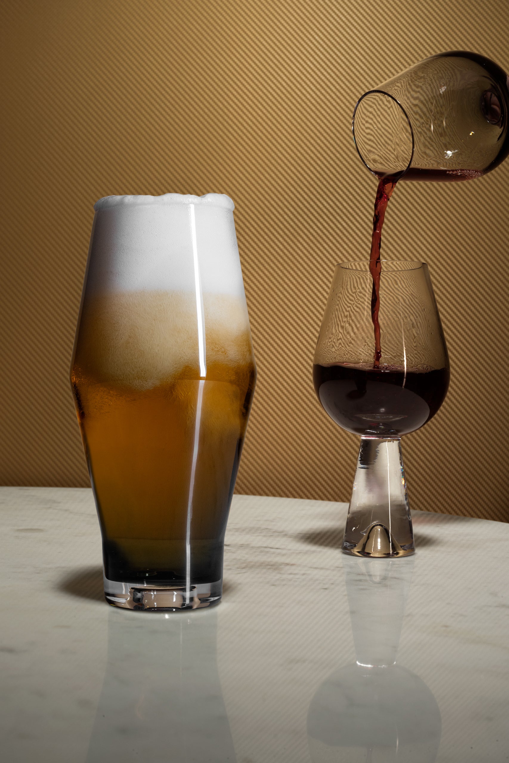 Set of glasses tank black glass