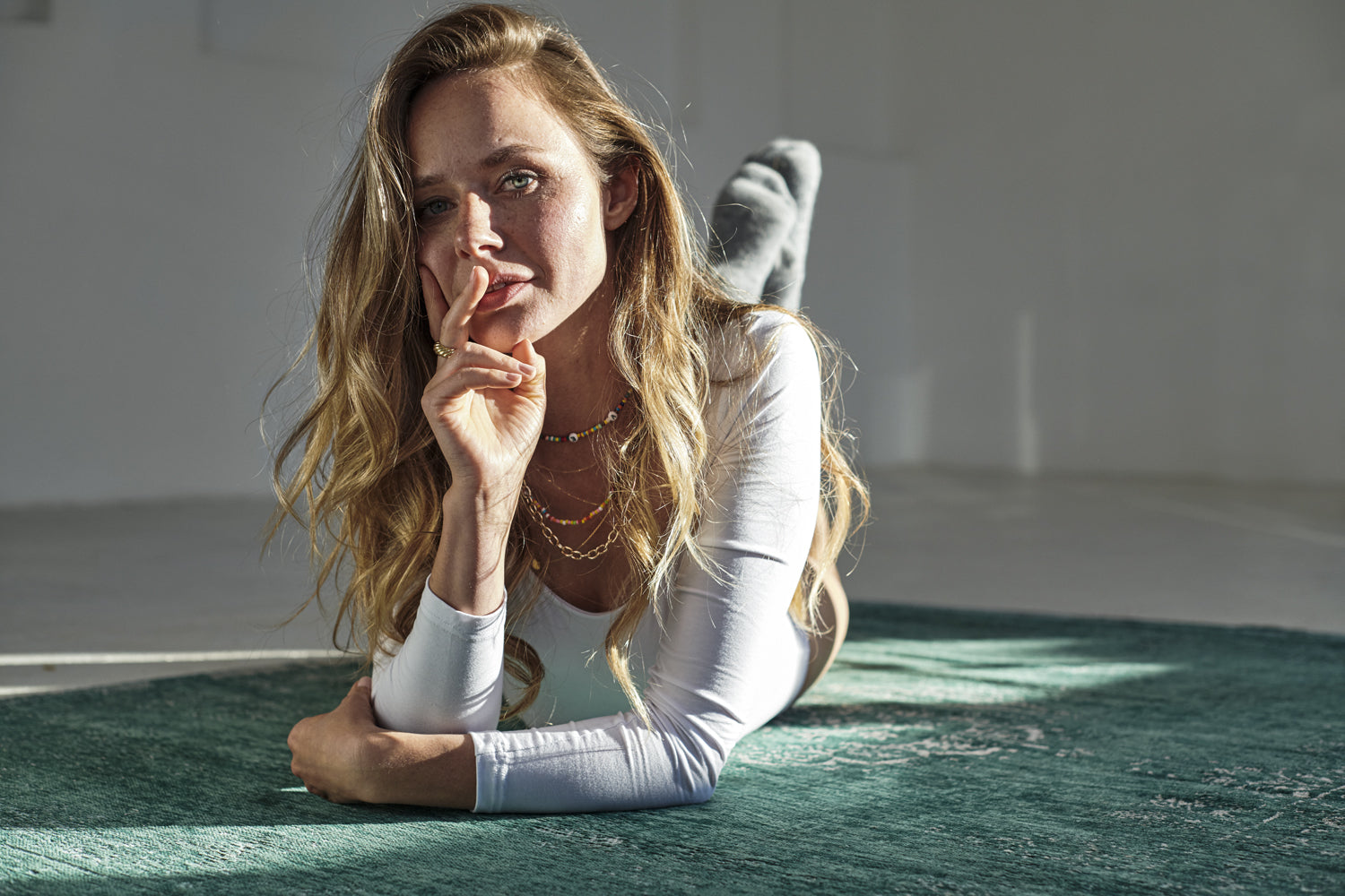 Medallon rug Jade Green