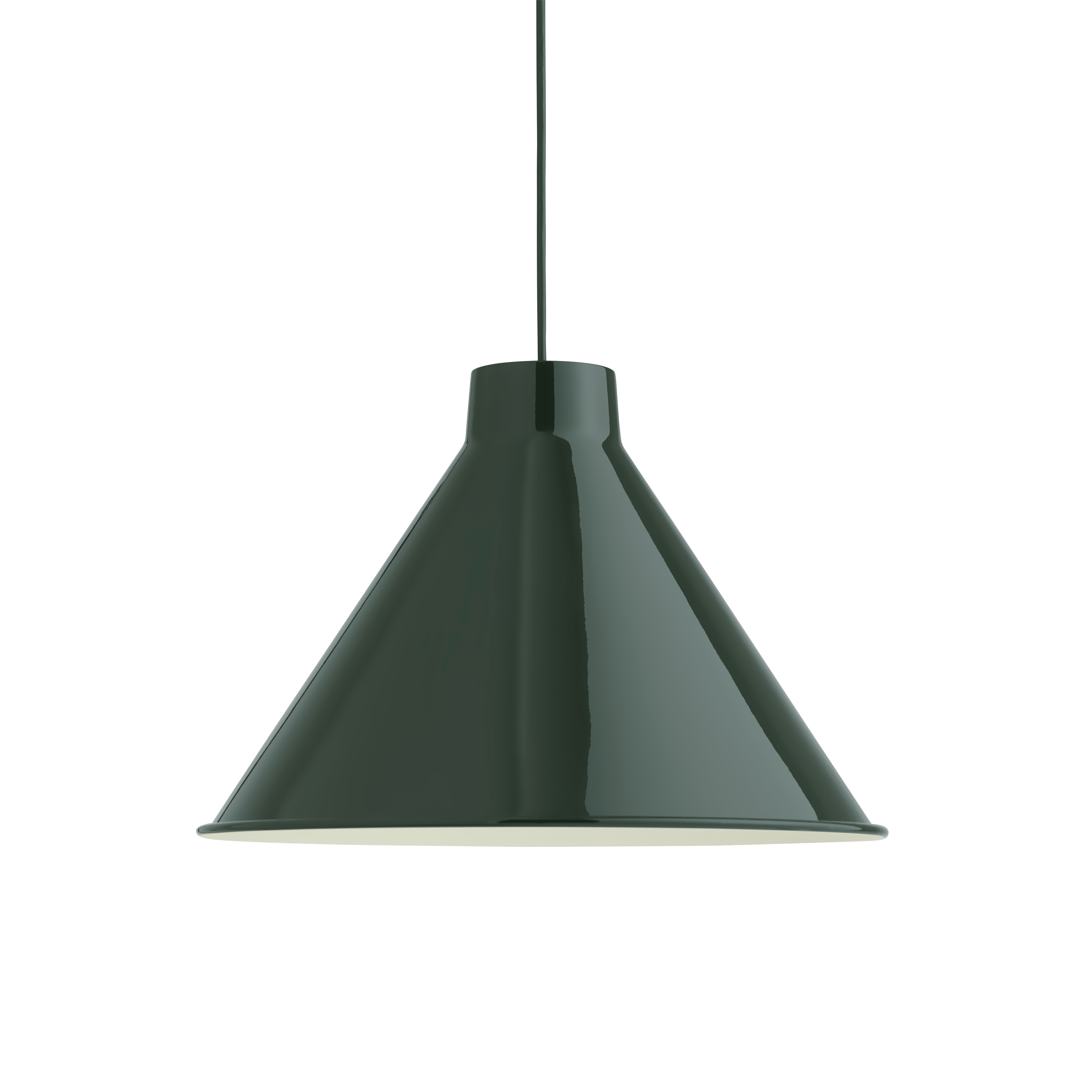 Závesná lampa TOP tmavozelená