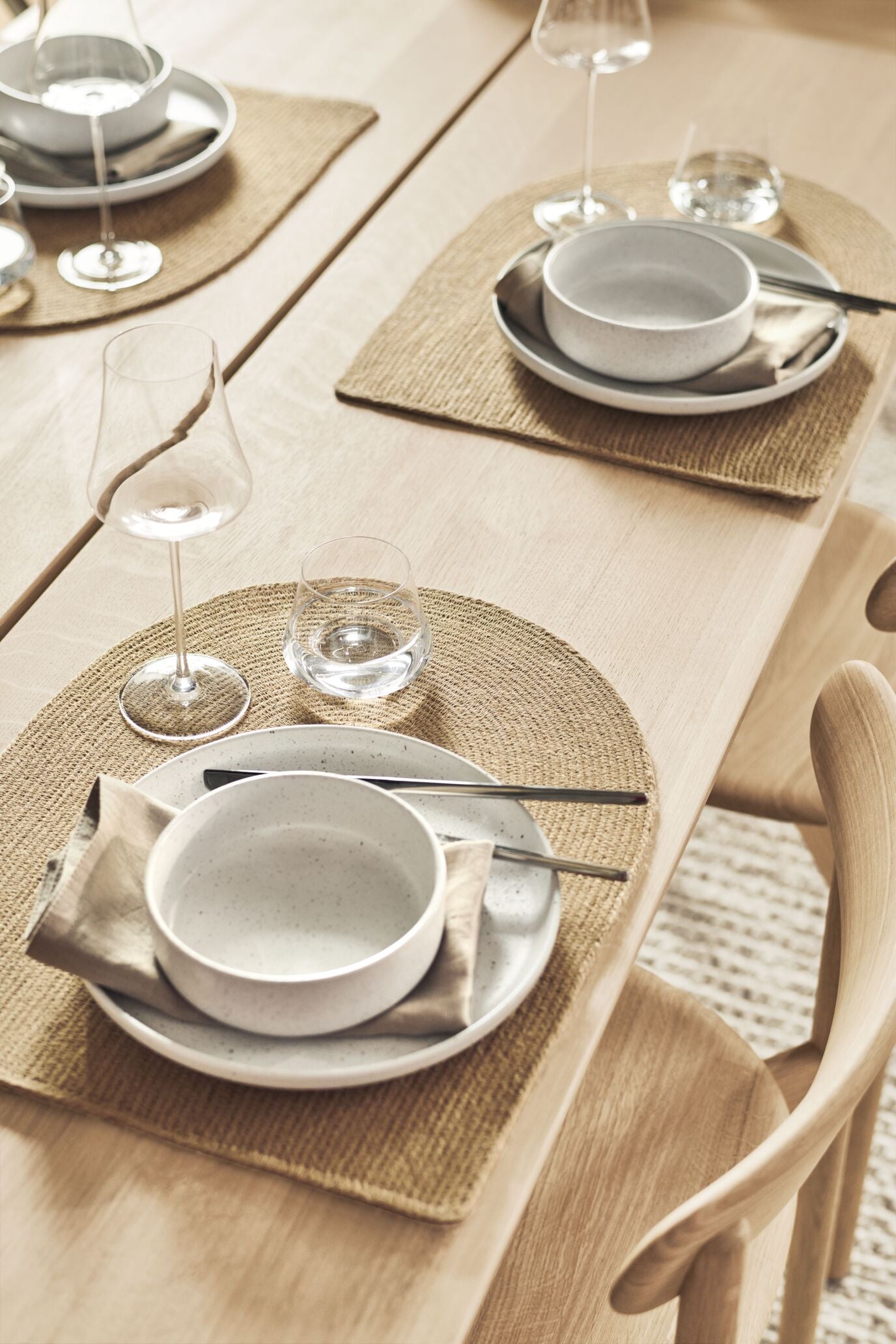 Stôl TRACK bielené dubové drevo