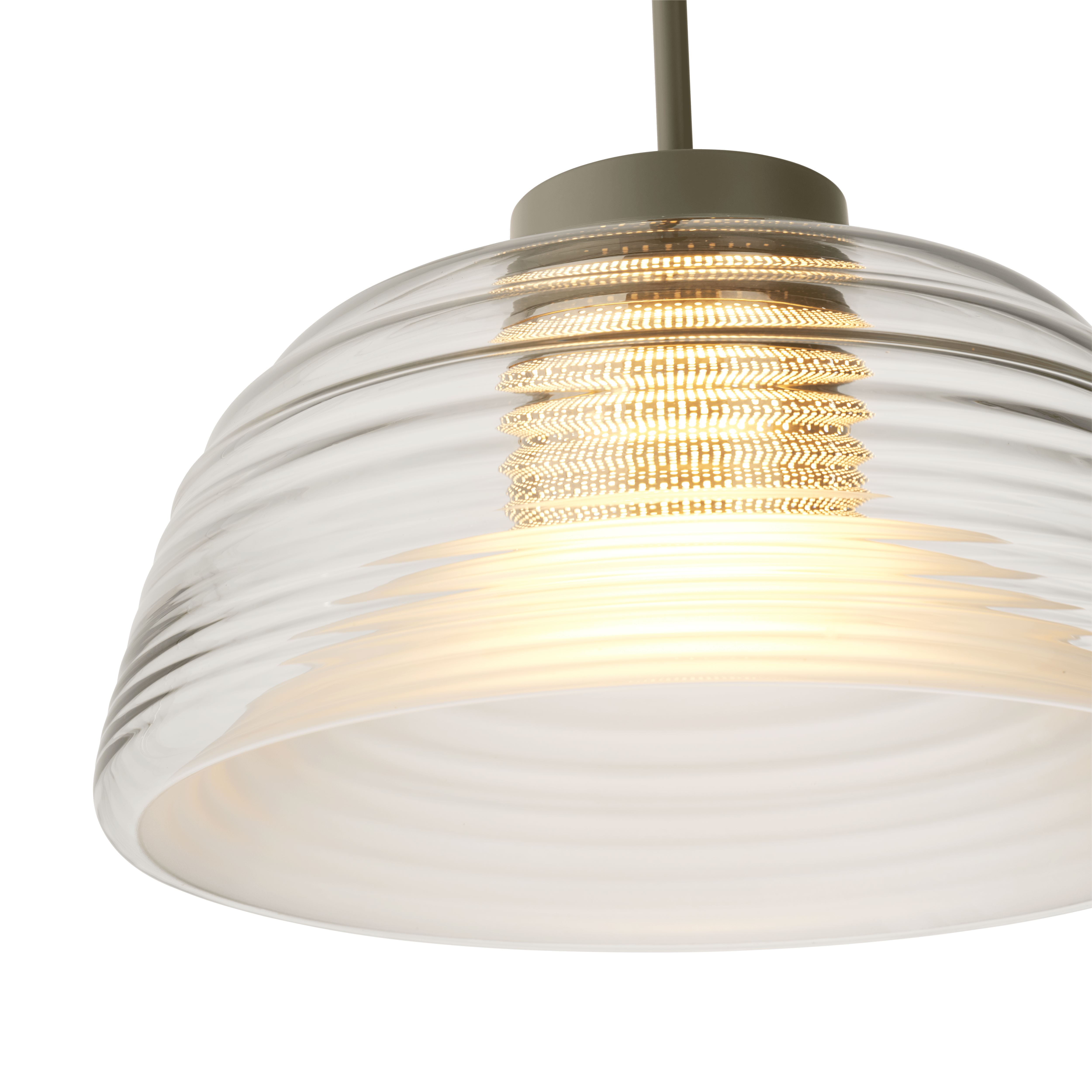 Závesná lampa TWO-LAYER olivová