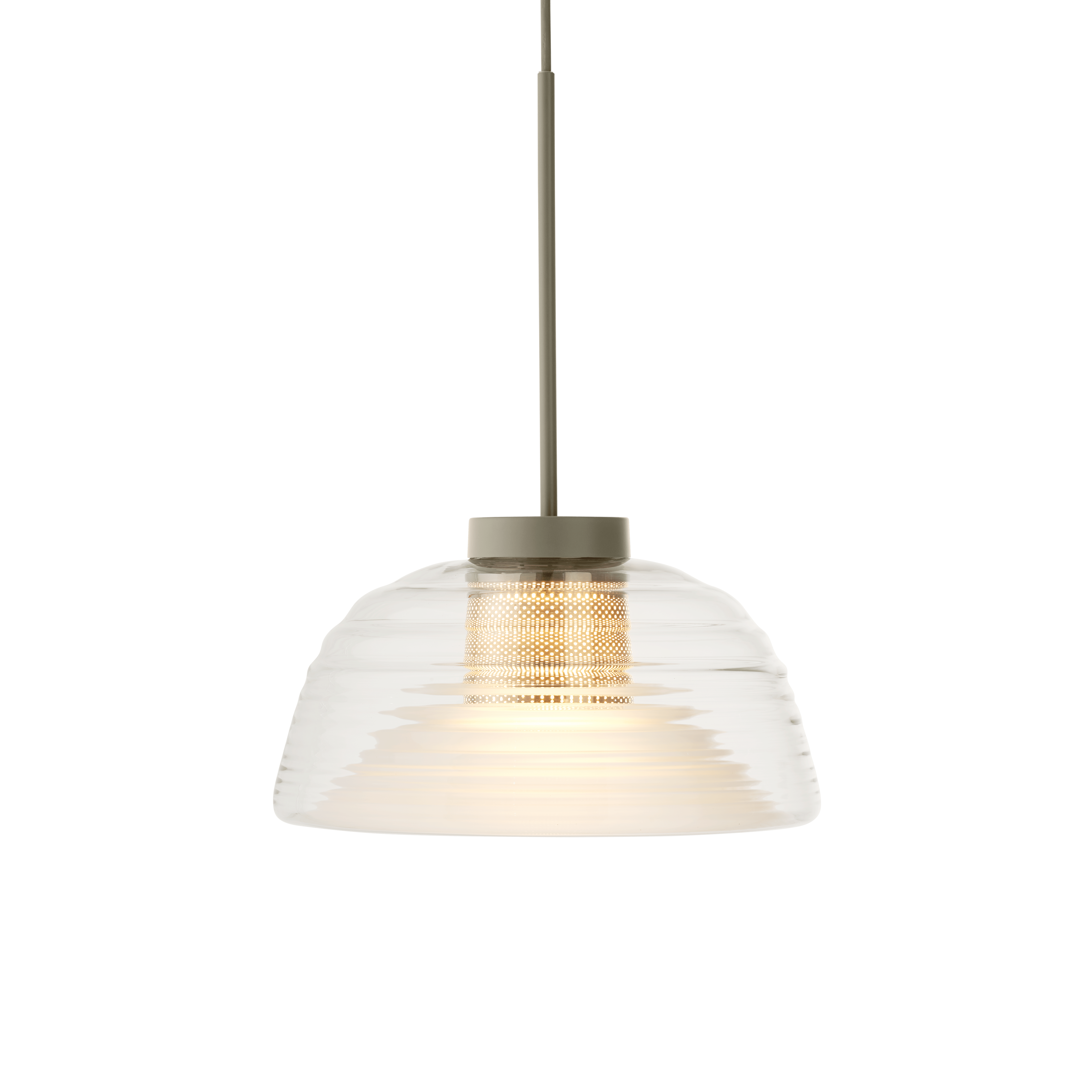 Závesná lampa TWO-LAYER olivová