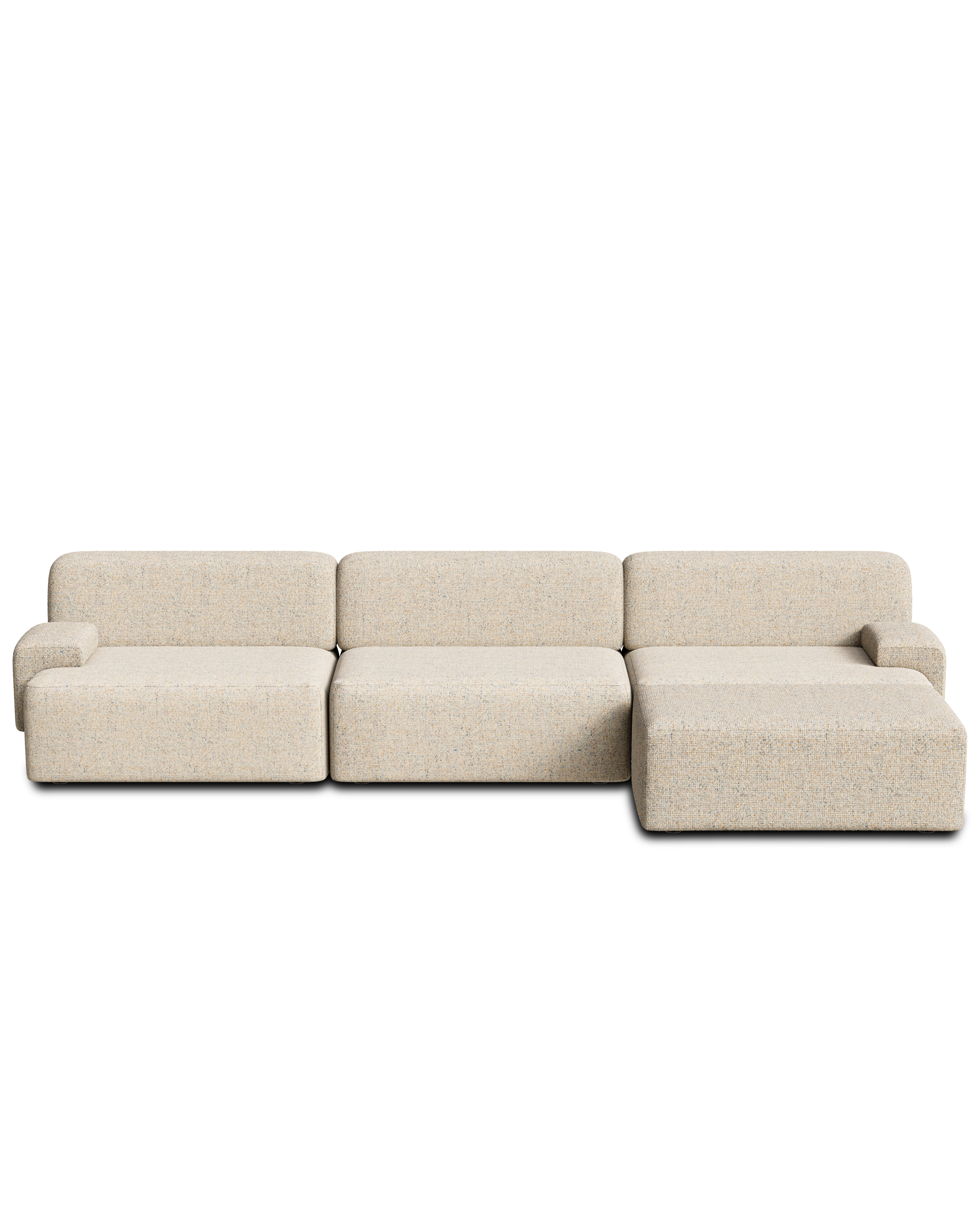 Modular corner sofa for 3 people UMI beige