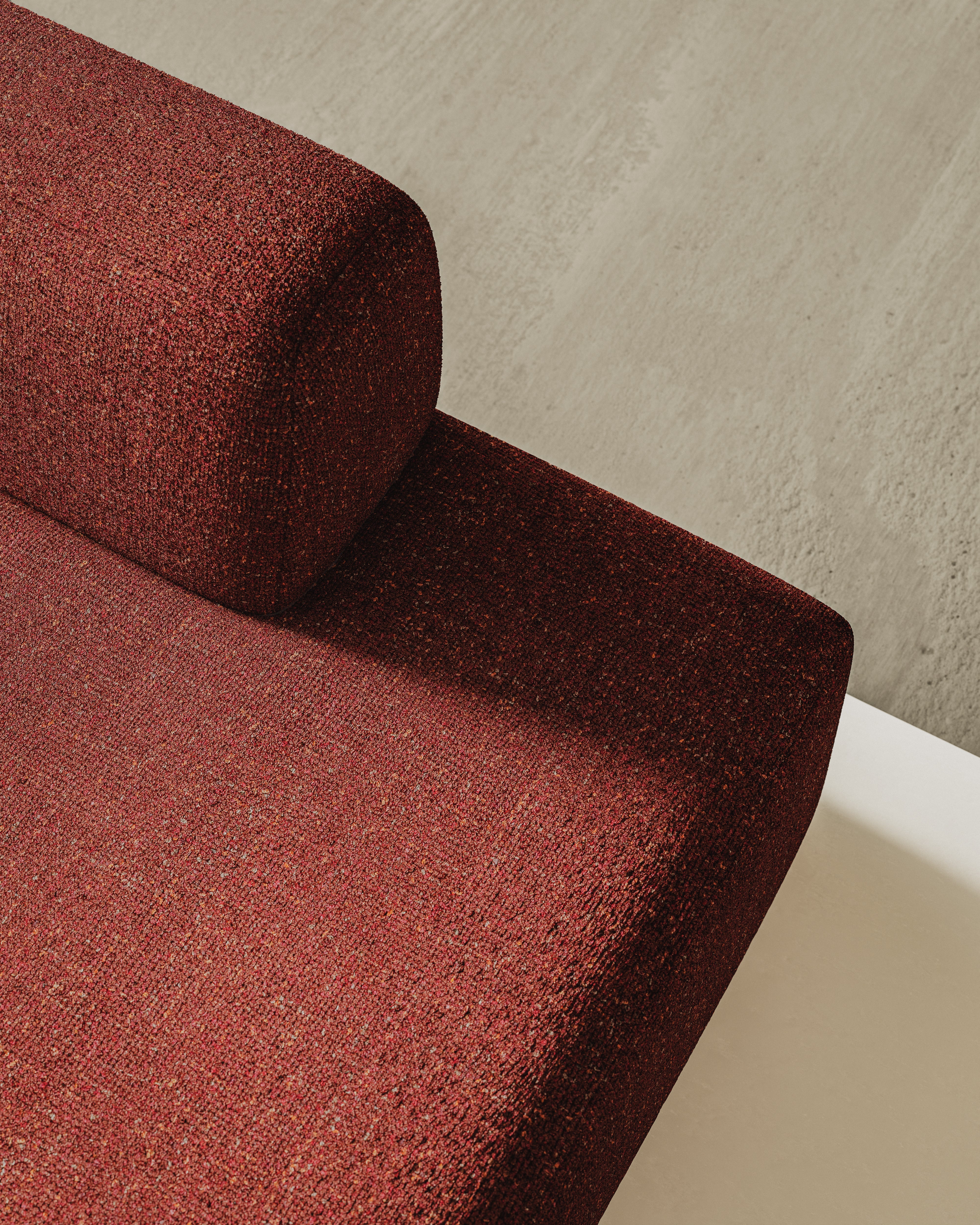 Modulárny rohový otvorený pravý UMI gaštanovo červený