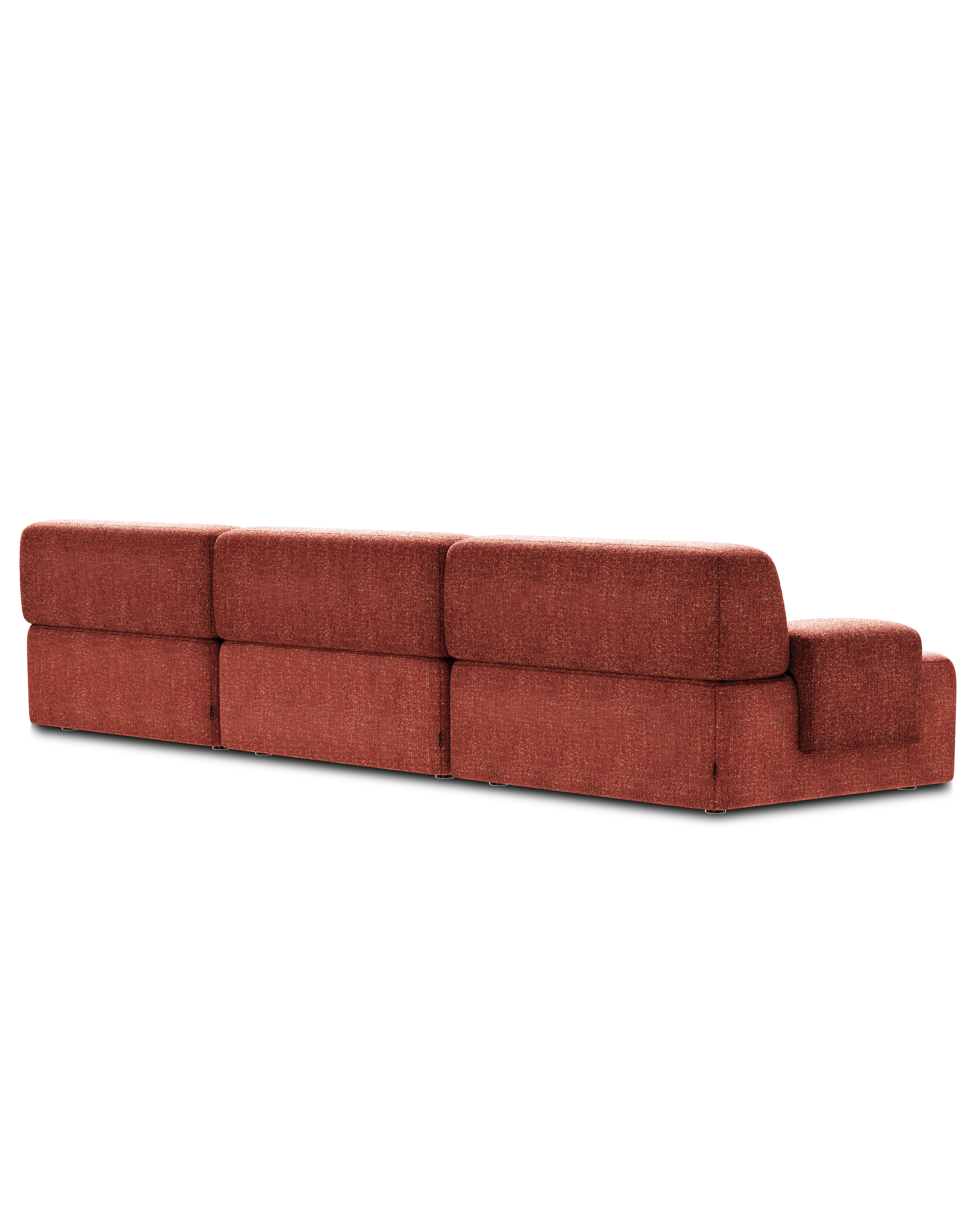 Modular 3-Seater Sofa UMI Chestnut Red