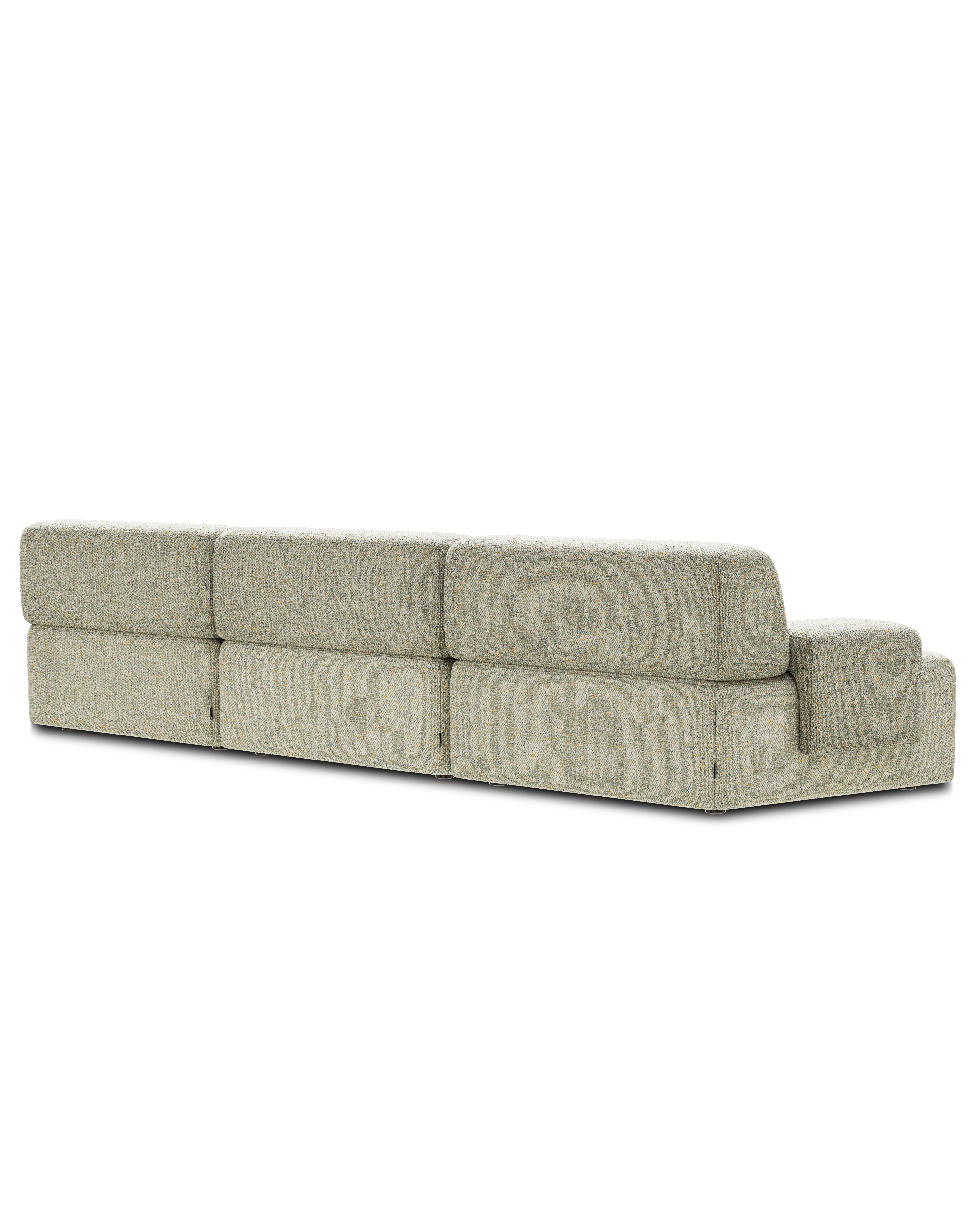Modular corner sofa for 3 people UMI light green