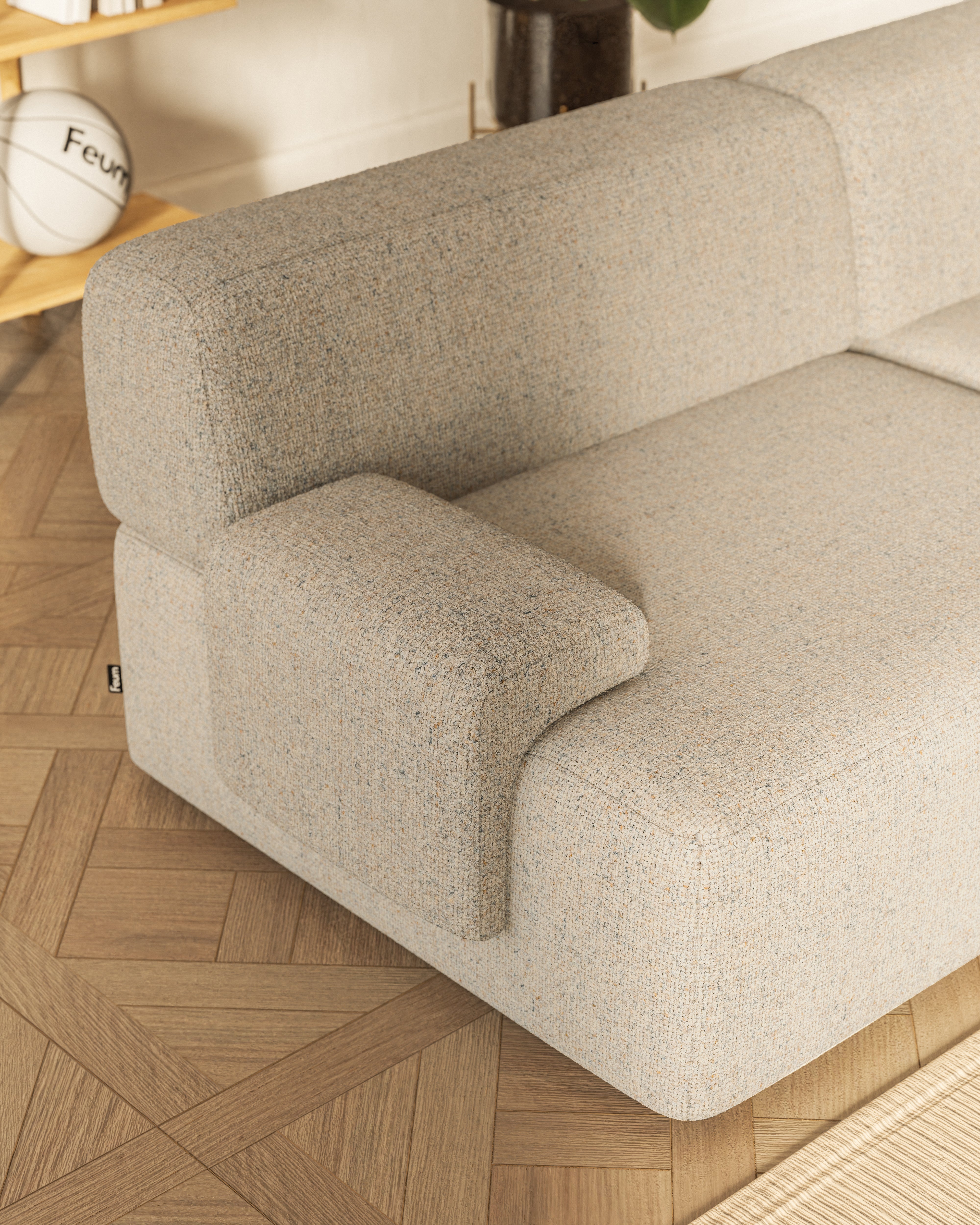 Modular corner sofa for 3 people UMI beige