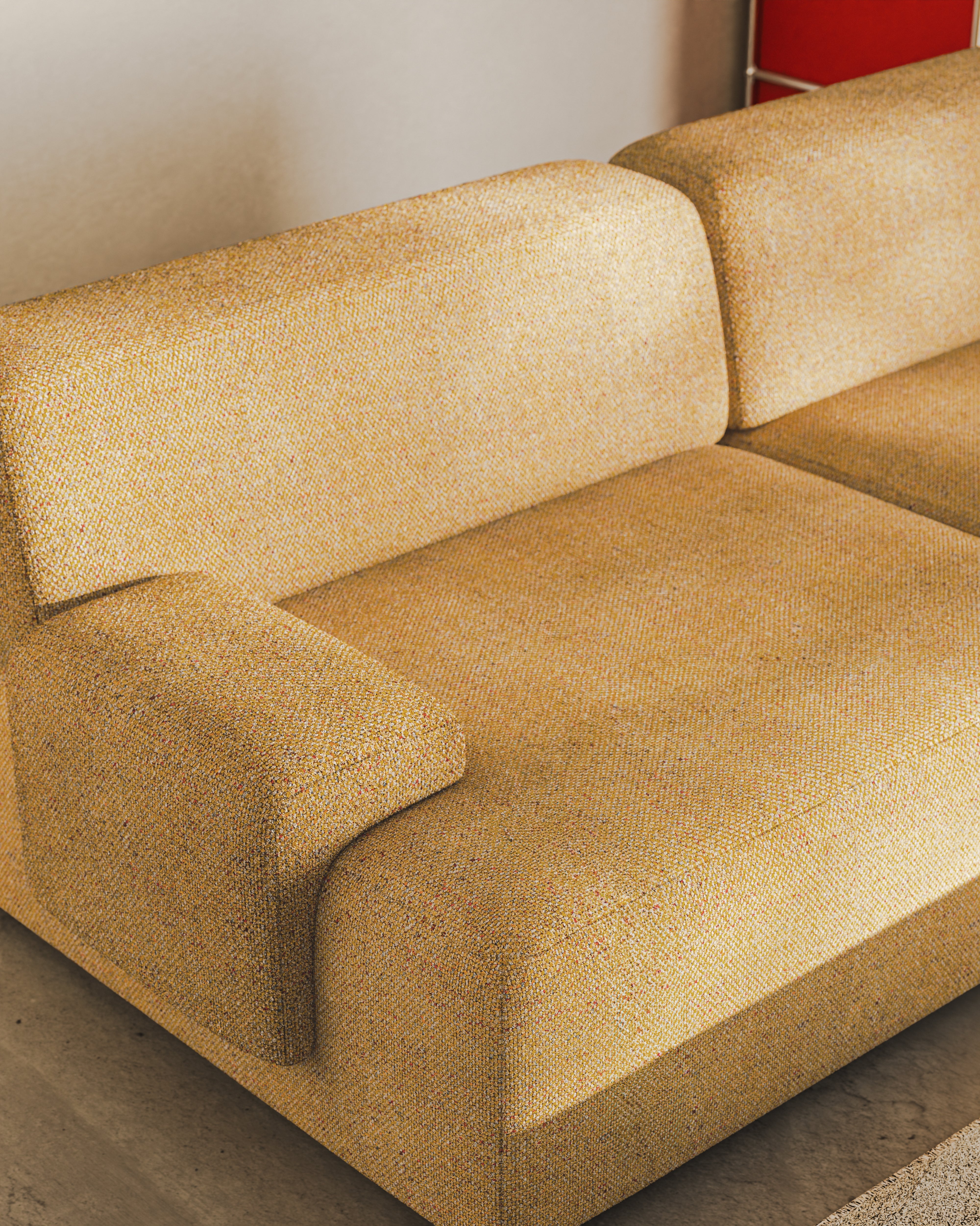 Modulárna pohovka pre 2 osoby UMI jesenná oranžová