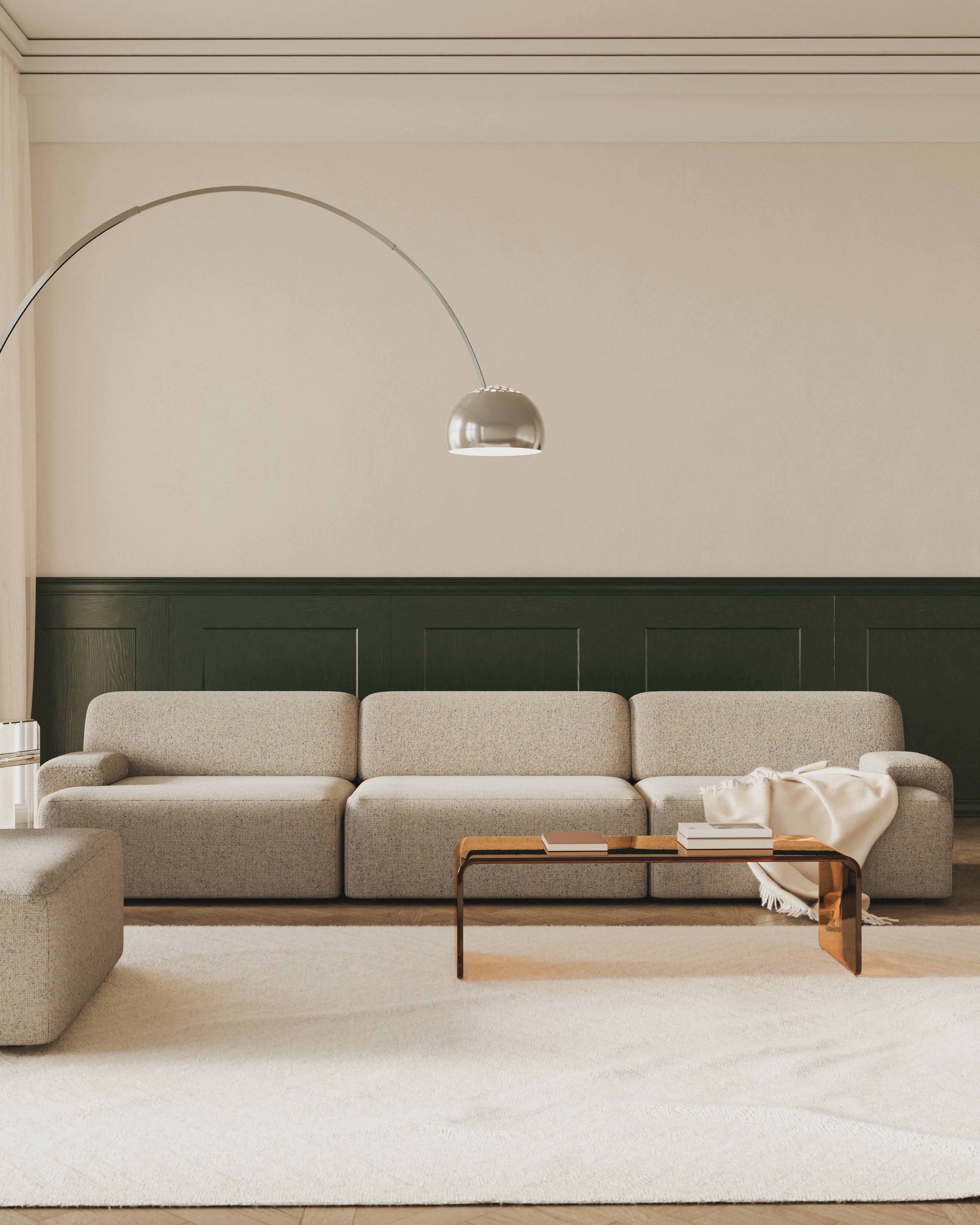 Modulárna pohovka pre 3 osoby UMI béžová