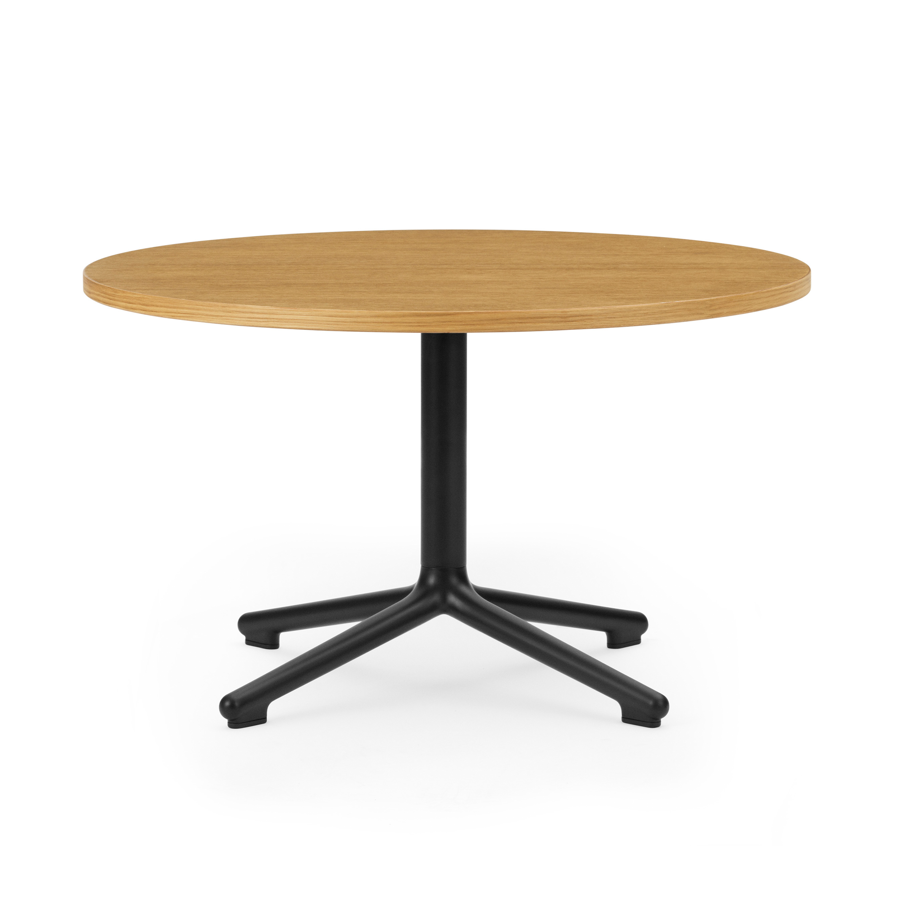 Coffee table Lunar Natural oak top with a black base