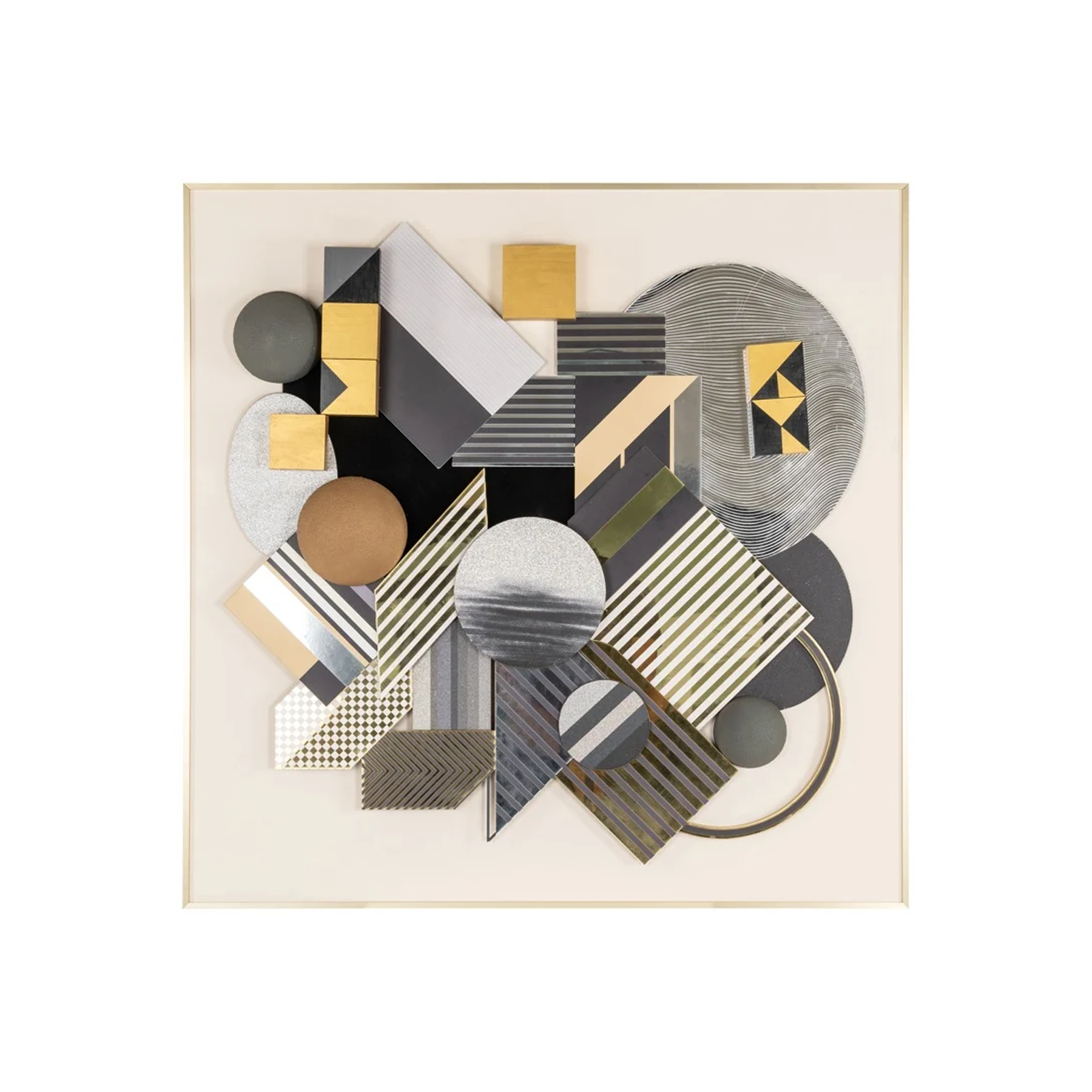 3D BLOCK zlatá nástenná dekorácia