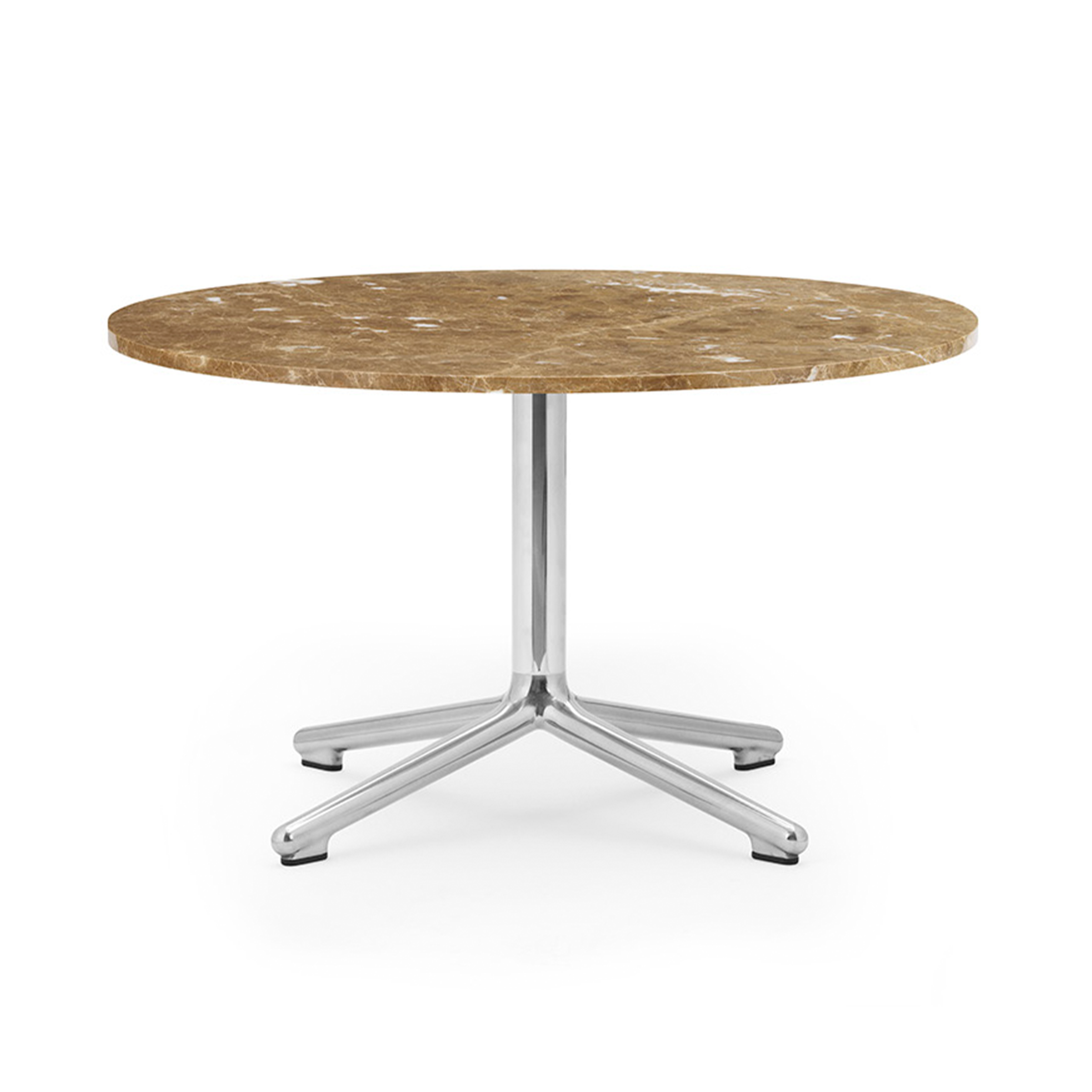 Coffee table Lunar Sand Marble Top with an aluminum base