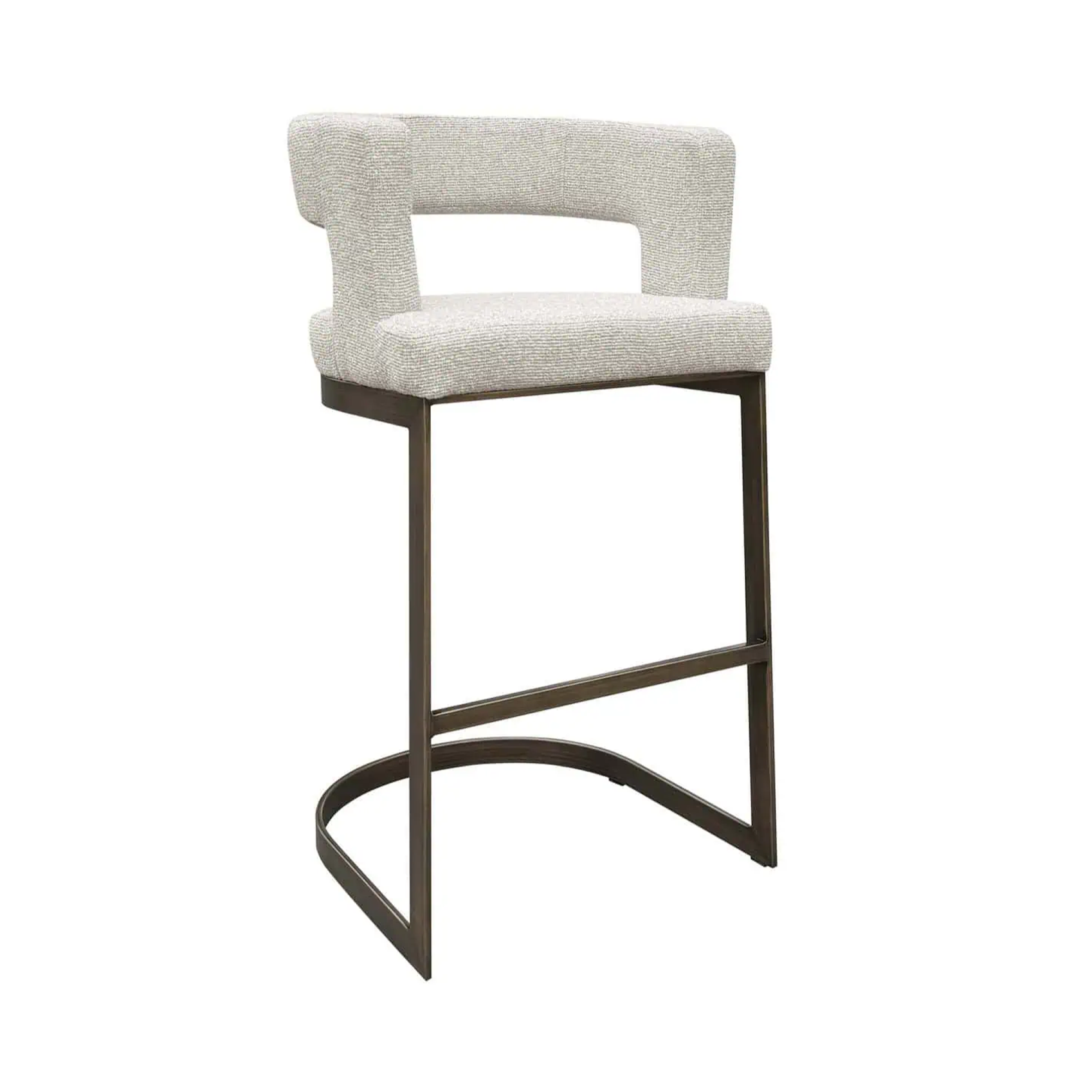 Barová stolička ELLIS béžová s antickým zlatom